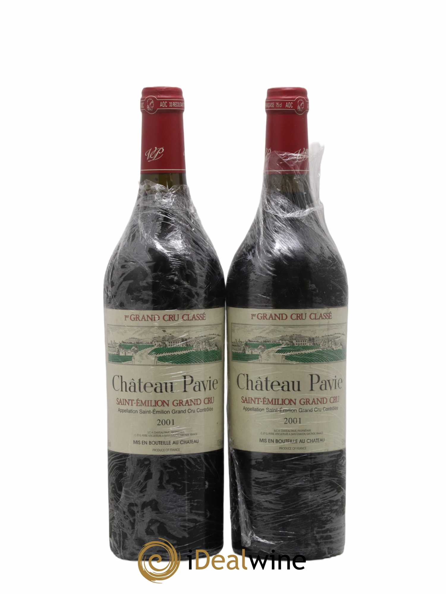 Château Pavie 1er Grand Cru Classé A 2001 - Lot de 2 bouteilles - 0