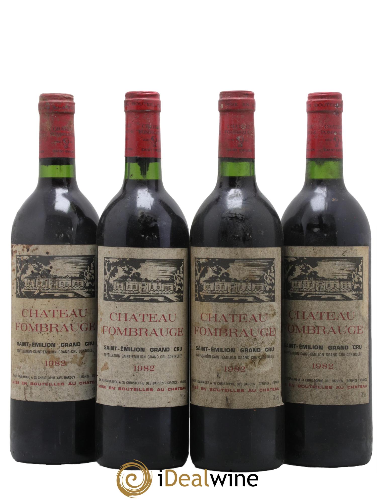 Château Fombrauge Grand Cru Classé 1982 - Lot de 4 bouteilles - 0