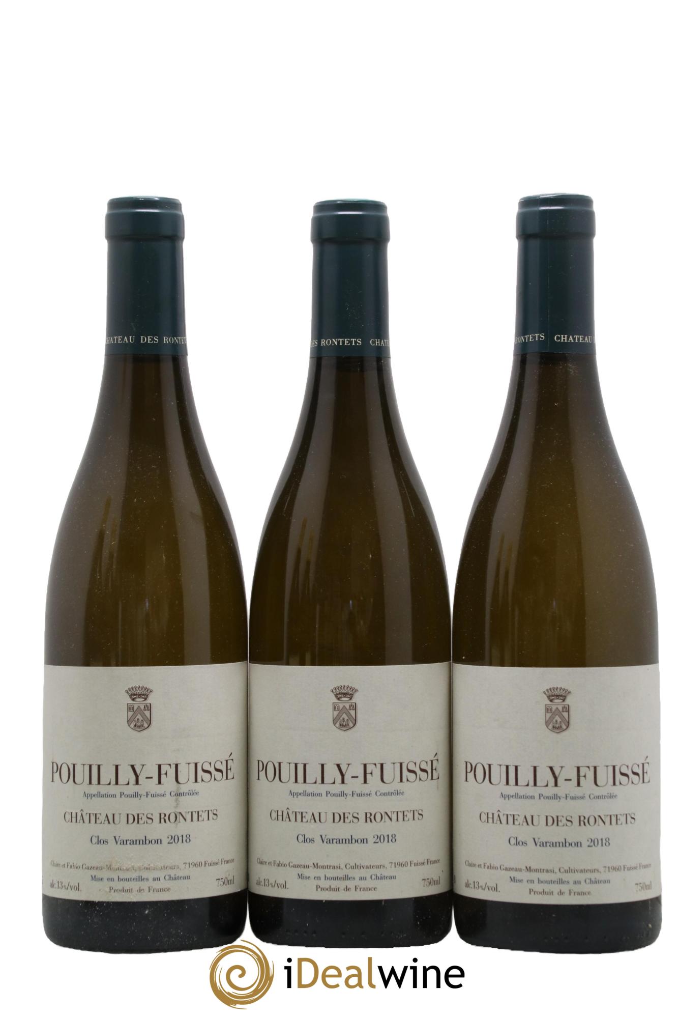 Pouilly-Fuissé Clos Varambon Château des Rontets 2018 - Posten von 3 Flaschen - 0