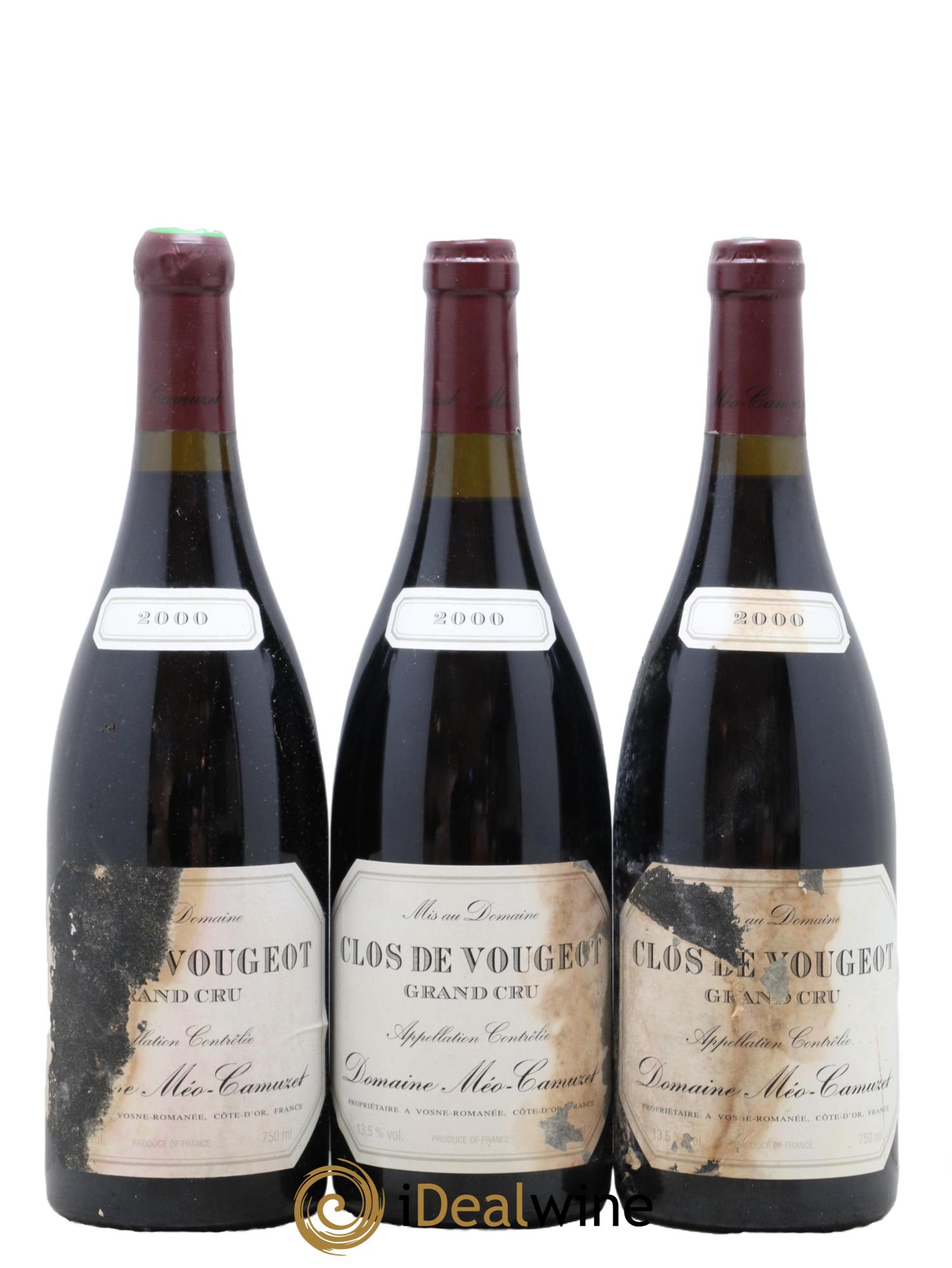 Clos de Vougeot Grand Cru Méo-Camuzet (Domaine)  2000 - Lot de 3 bouteilles - 0