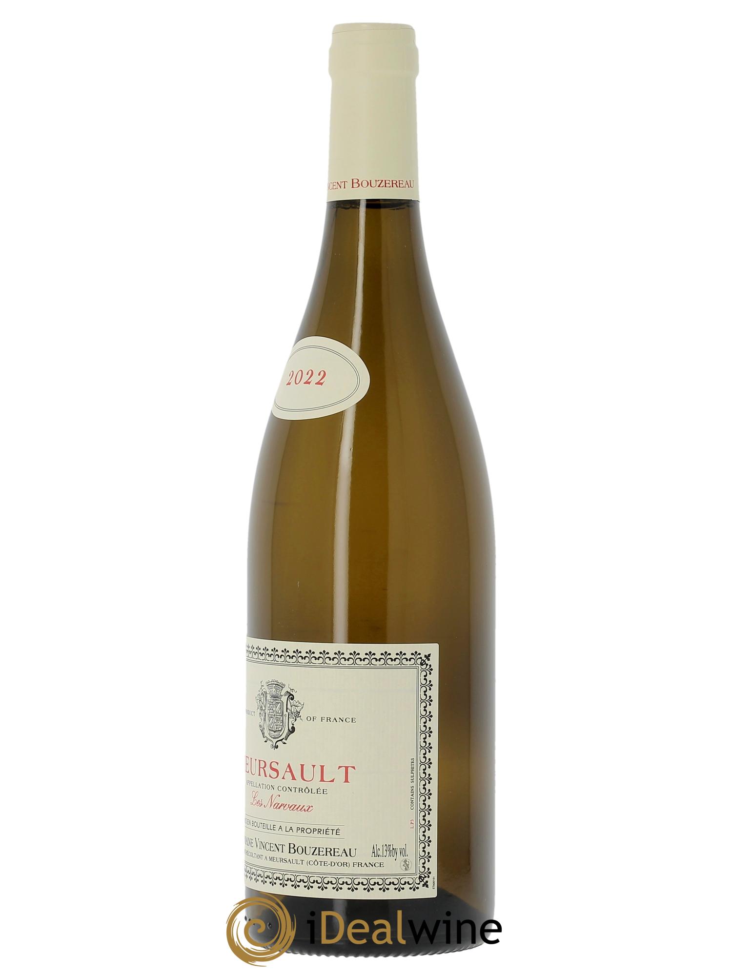 Meursault Les Narvaux Vincent Bouzereau (Domaine)  2022 - Lot of 1 bottle - 1