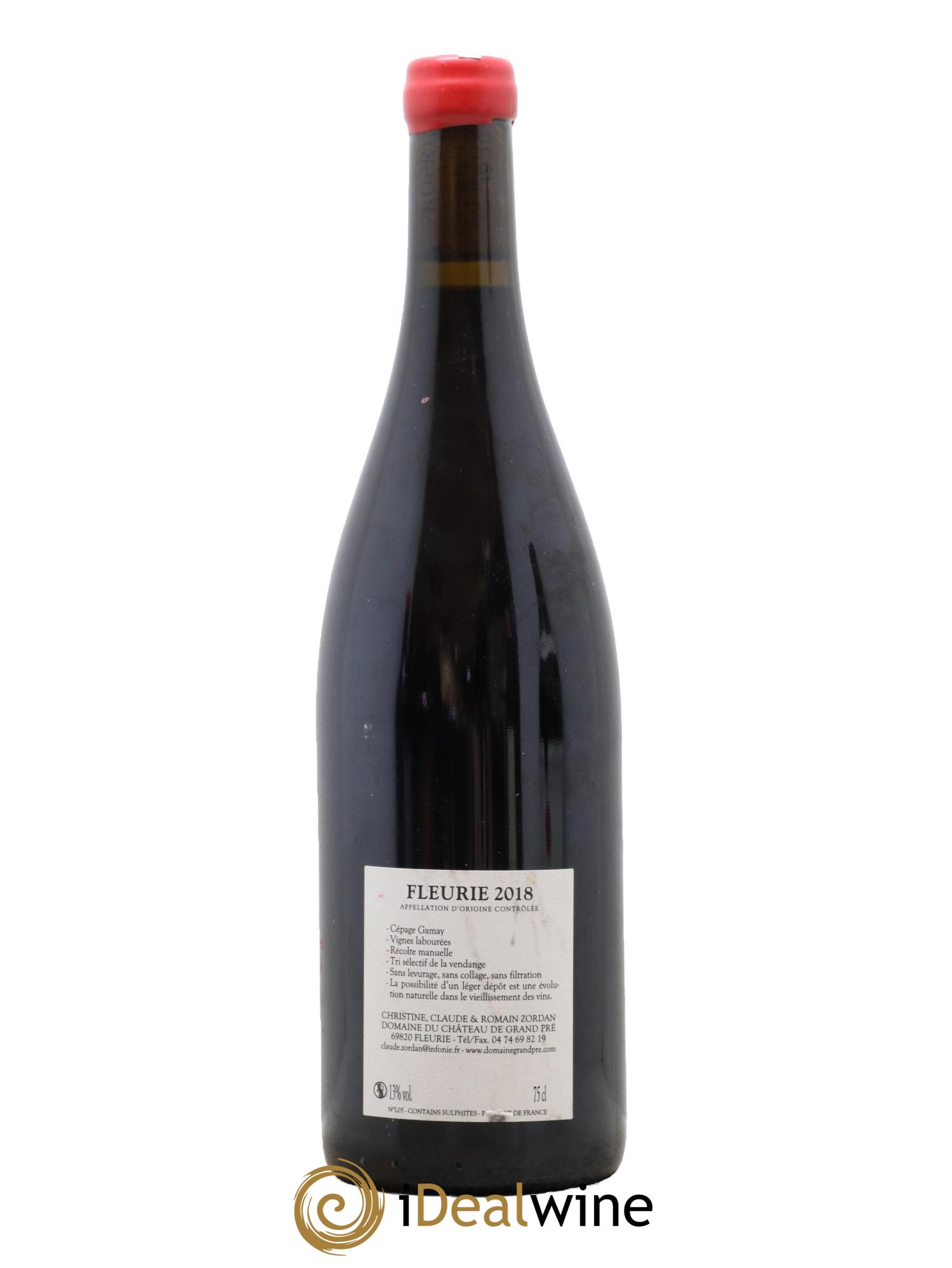 Fleurie Cuvée Spaciale Château de Grand Pré 2018 - Lotto di 1 bottiglia - 1