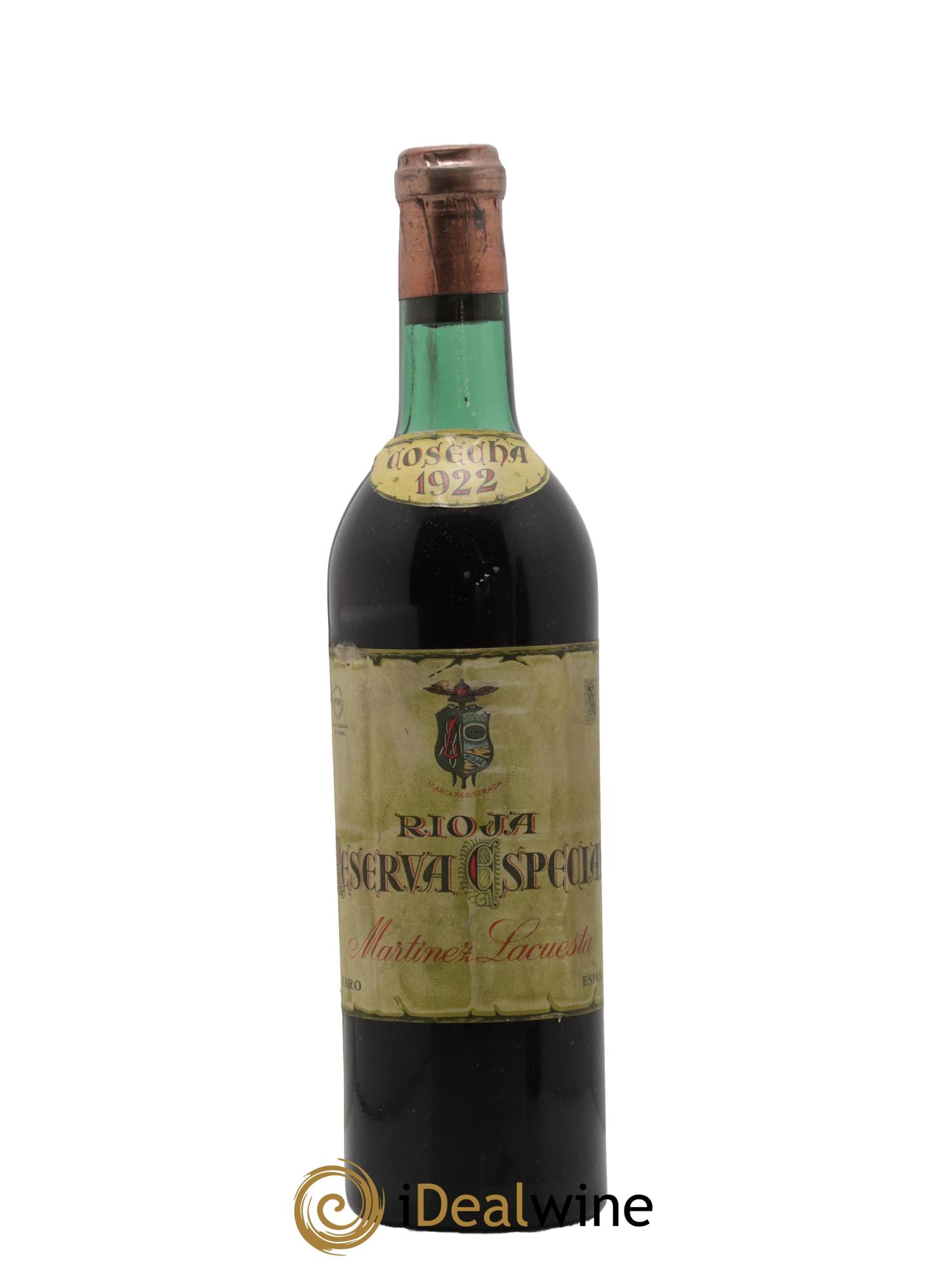 Rioja DOCA Reserva Especial Martinez Lacuesta 1922 - Lot de 1 bouteille - 0