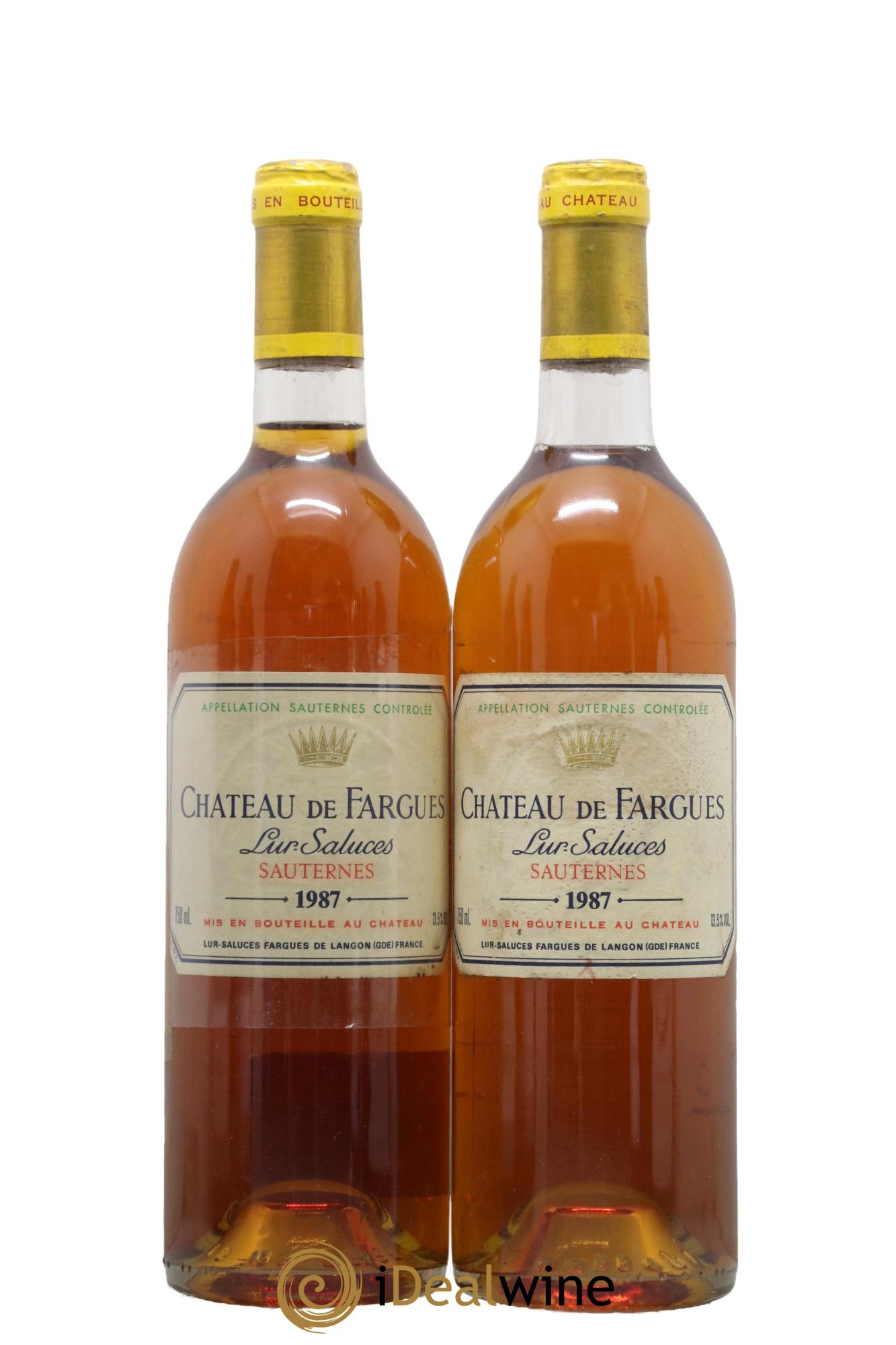 Château de Fargues 1987 - Lotto di 2 bottiglie - 0