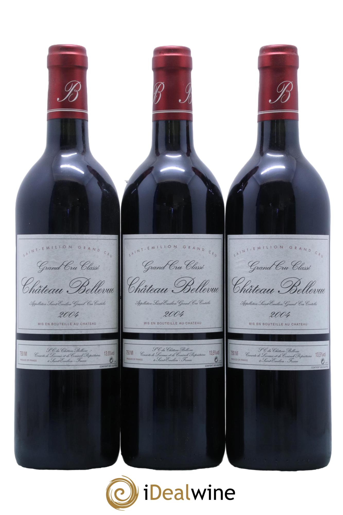 Château Bellevue Grand Cru Classé  2004 - Posten von 12 Flaschen - 1