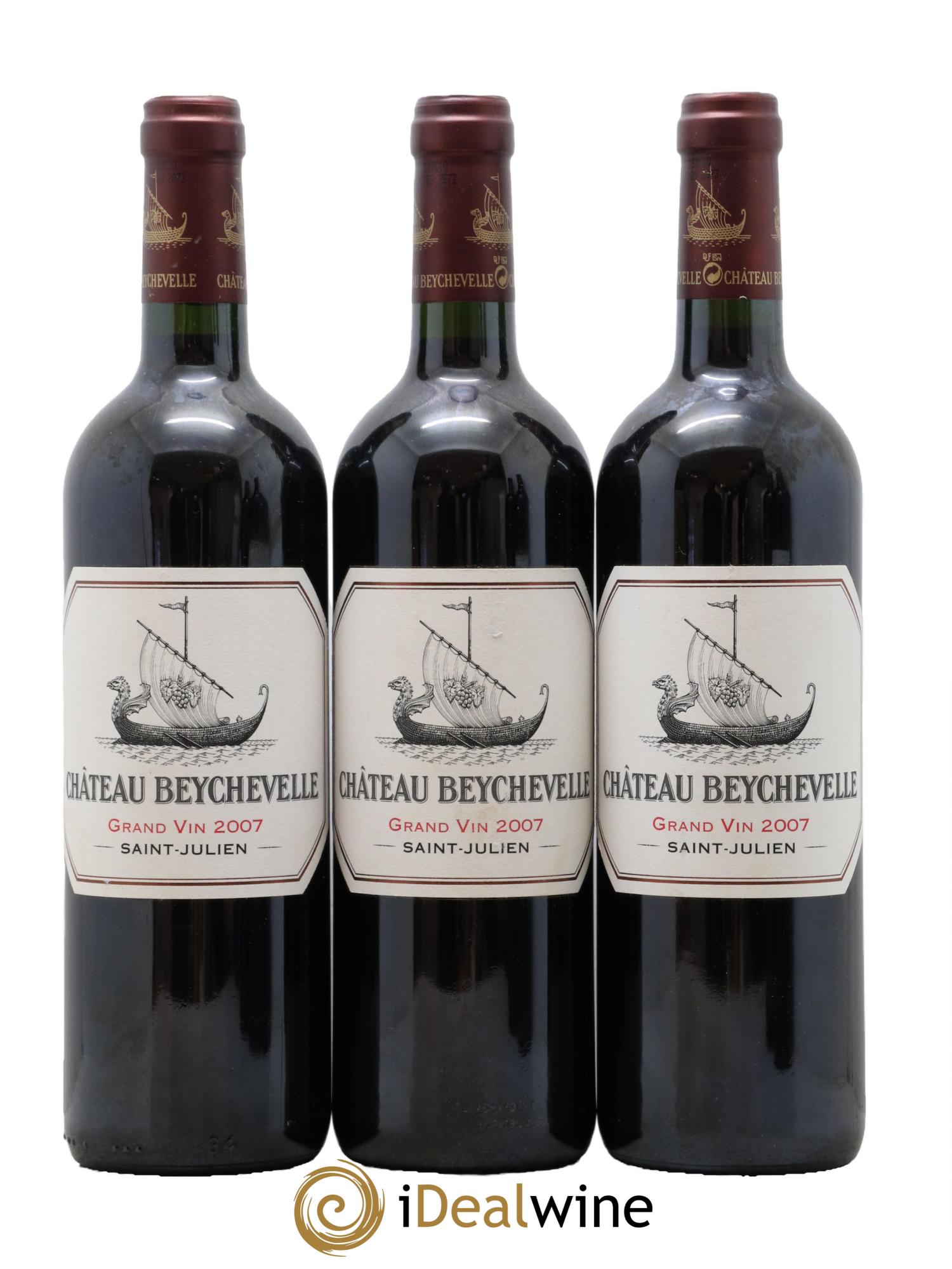 Château Beychevelle 4ème Grand Cru Classé 2007 - Lot de 3 bouteilles - 0