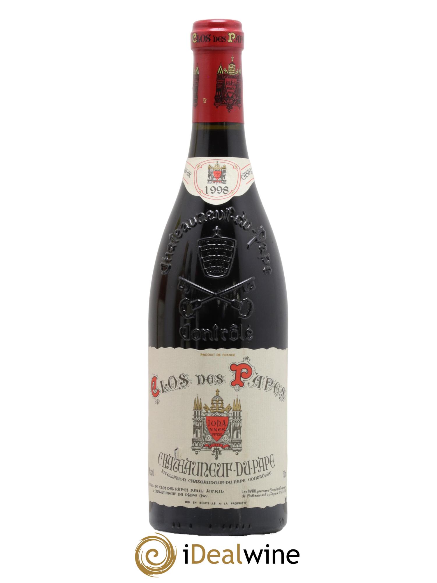 Châteauneuf-du-Pape Clos des Papes - Paul Avril  1998 - Lot de 1 bouteille - 0