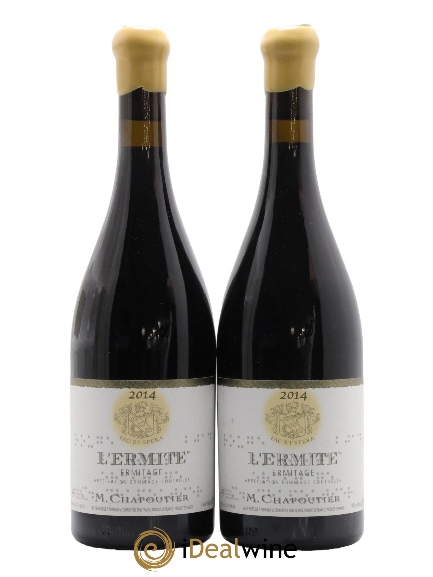 Hermitage Ermitage l'Ermite Chapoutier 2014 - Posten von 2 Flaschen - 0