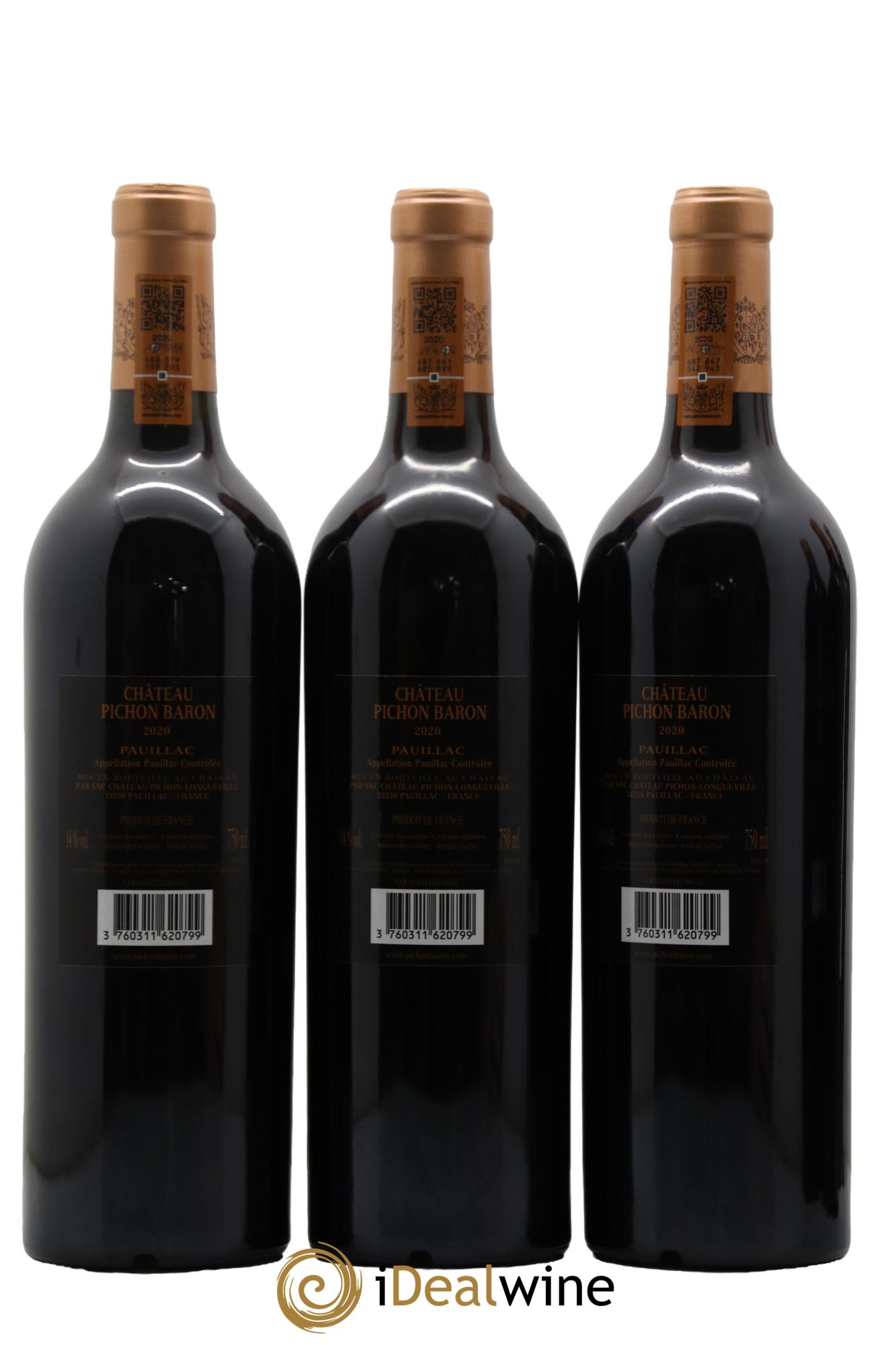 Pichon Longueville Baron 2ème Grand Cru Classé 2020 - Lot de 6 bouteilles - 4