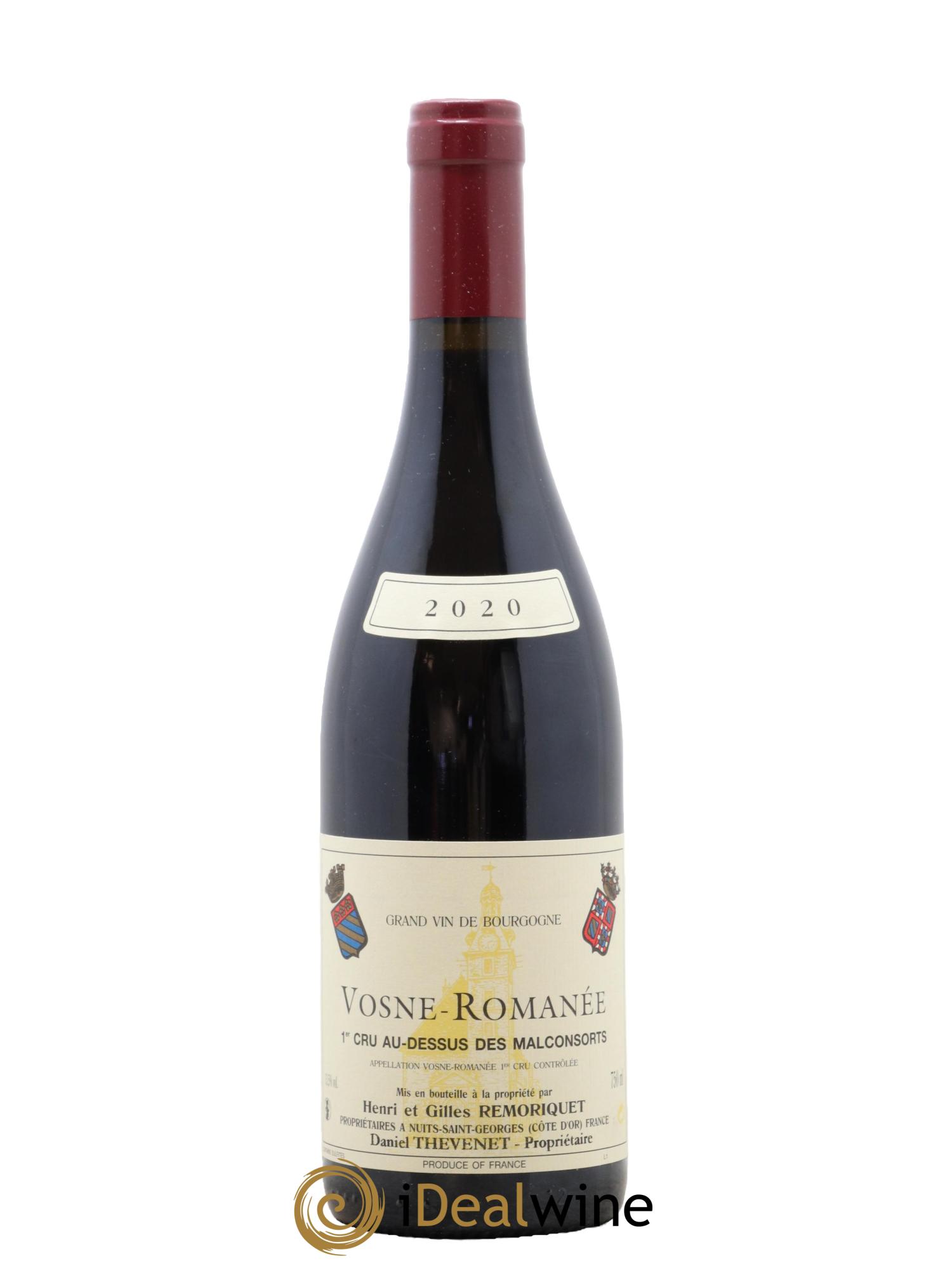 Vosne-Romanée 1er Cru Au Dessus des Malconsorts Gilles Remoriquet 2020 - Posten von 1 Flasche - 0