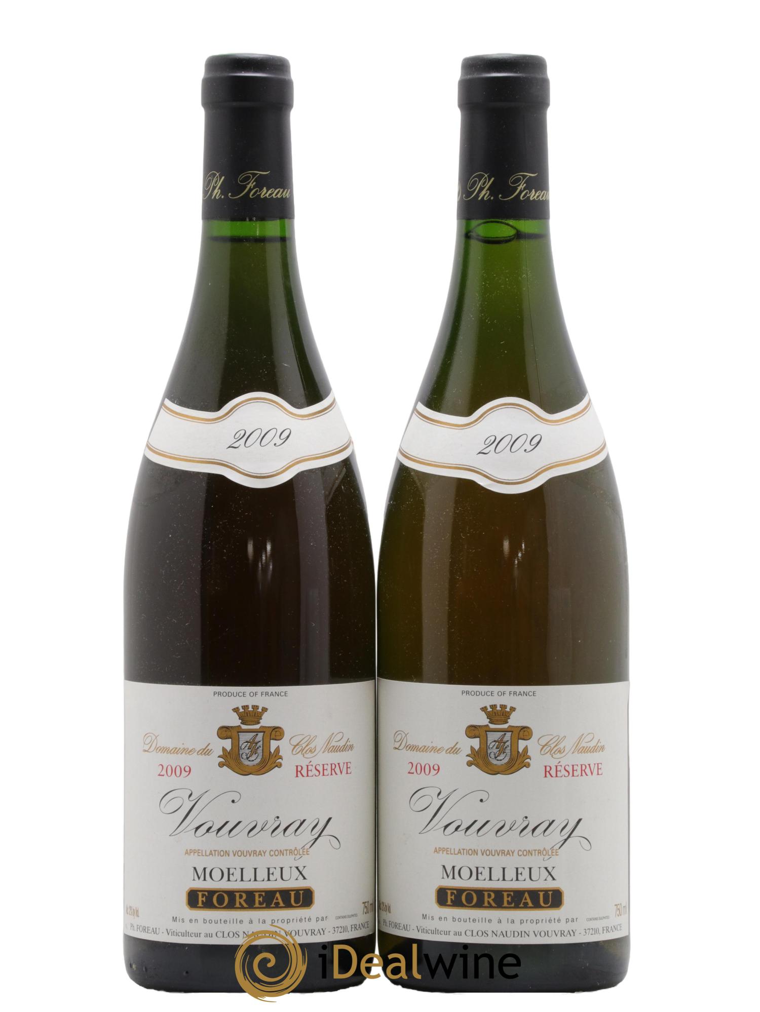 Vouvray Moelleux Réserve Clos Naudin - Philippe Foreau 2009 - Lot de 2 bouteilles - 0