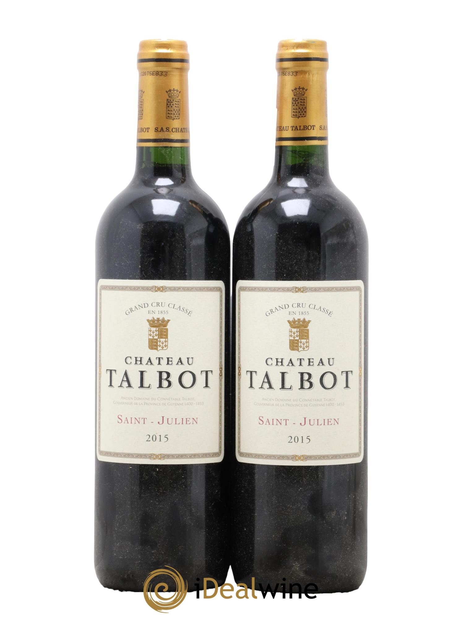 Château Talbot 4ème Grand Cru Classé 2015 - Posten von 2 Flaschen - 0