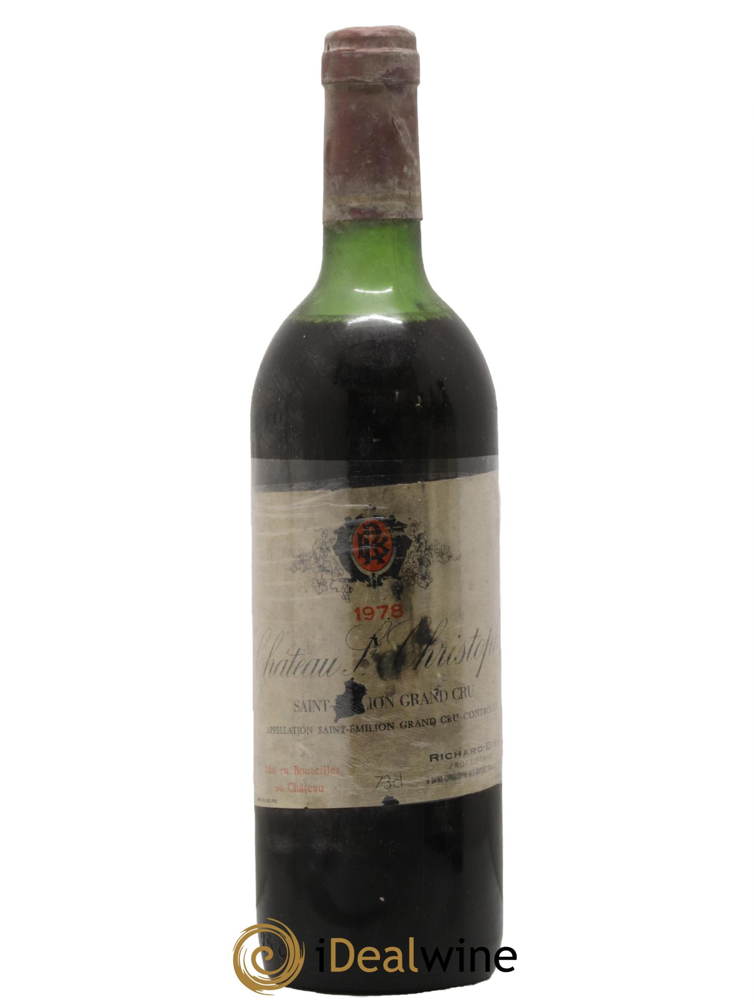 Saint-Émilion Grand Cru Château Saint Christophe 1978 - Lotto di 1 bottiglia - 0