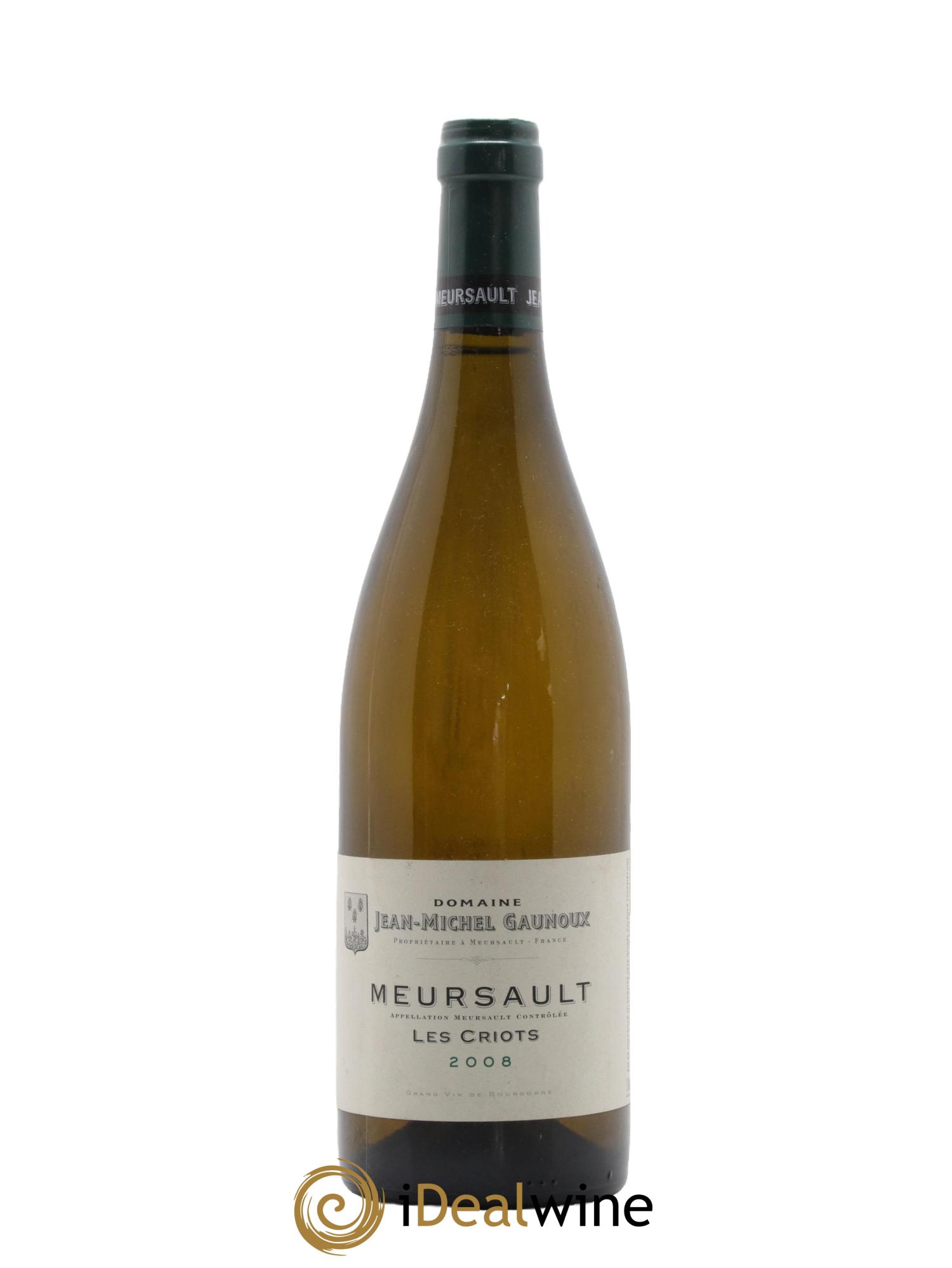 Meursault Les Criots Domaine Jean Michel Gaunoux 2008 - Lot of 1 bottle - 0