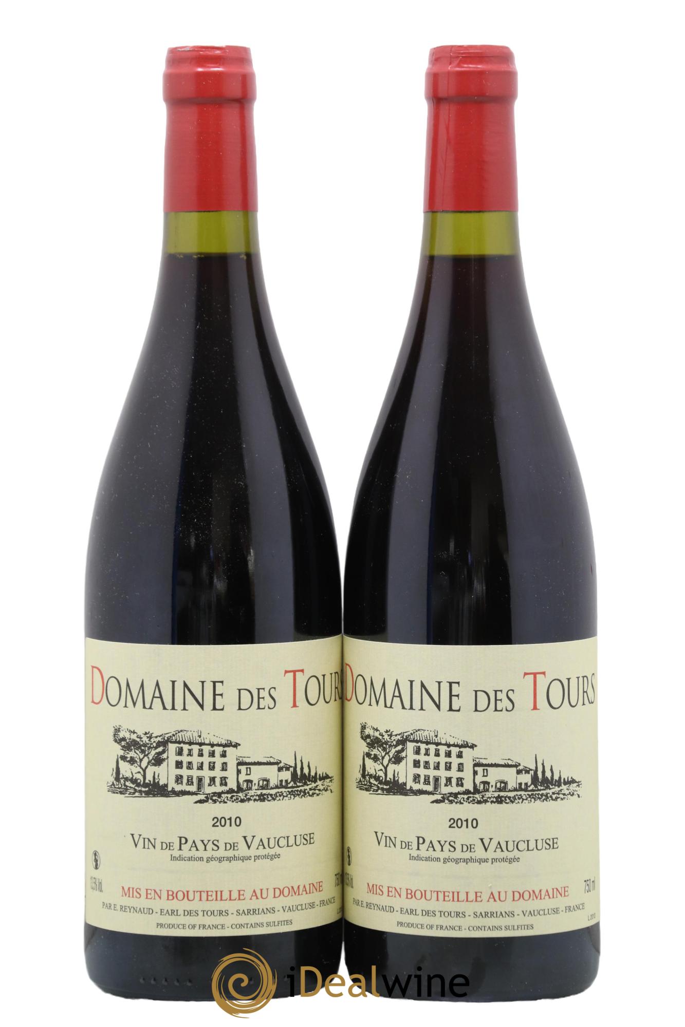 IGP Vaucluse (Vin de Pays de Vaucluse) Domaine des Tours Emmanuel Reynaud 2010 - Lot of 2 bottles - 0