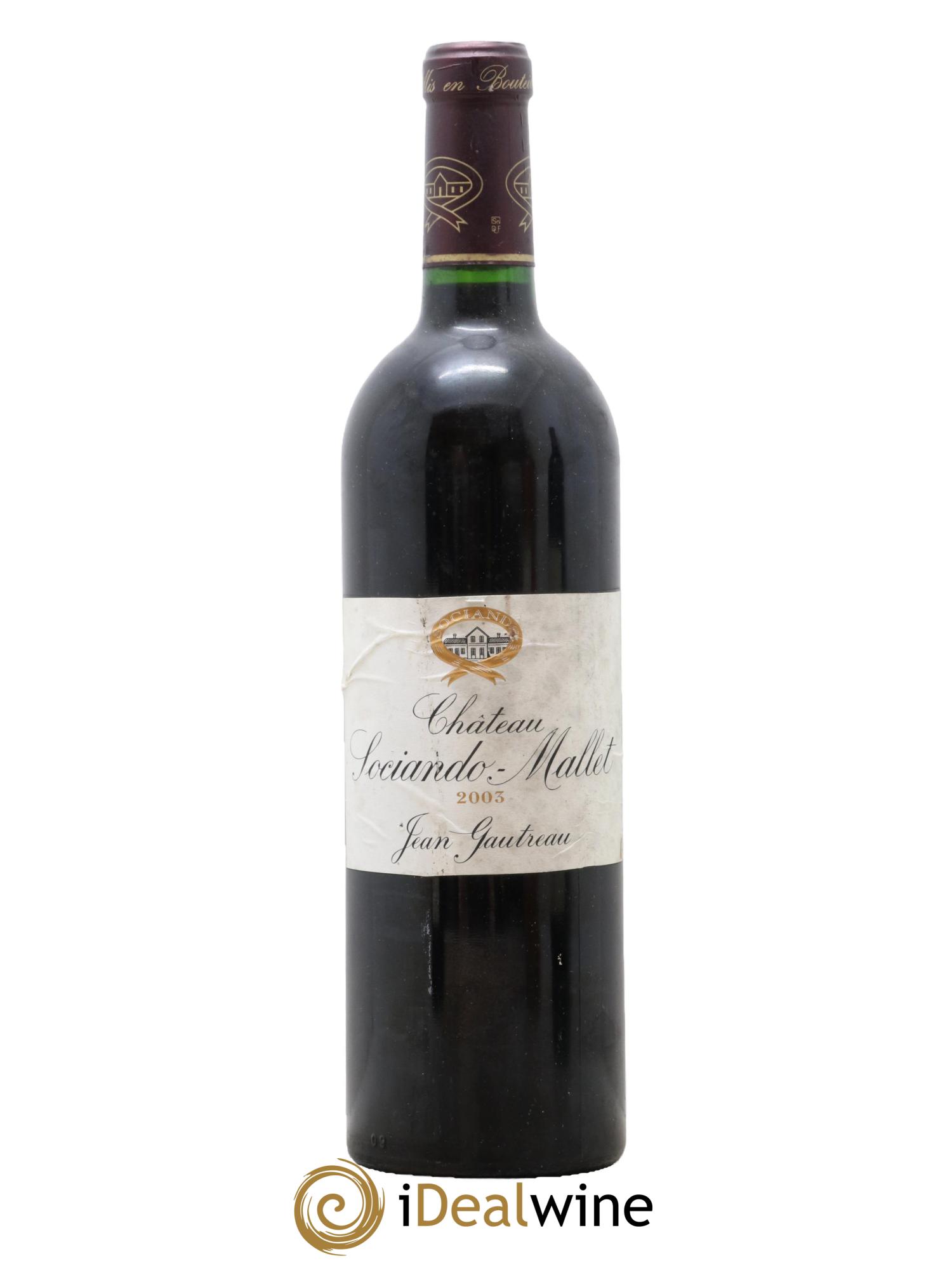 Château Sociando Mallet 2003 - Lot of 1 bottle - 0