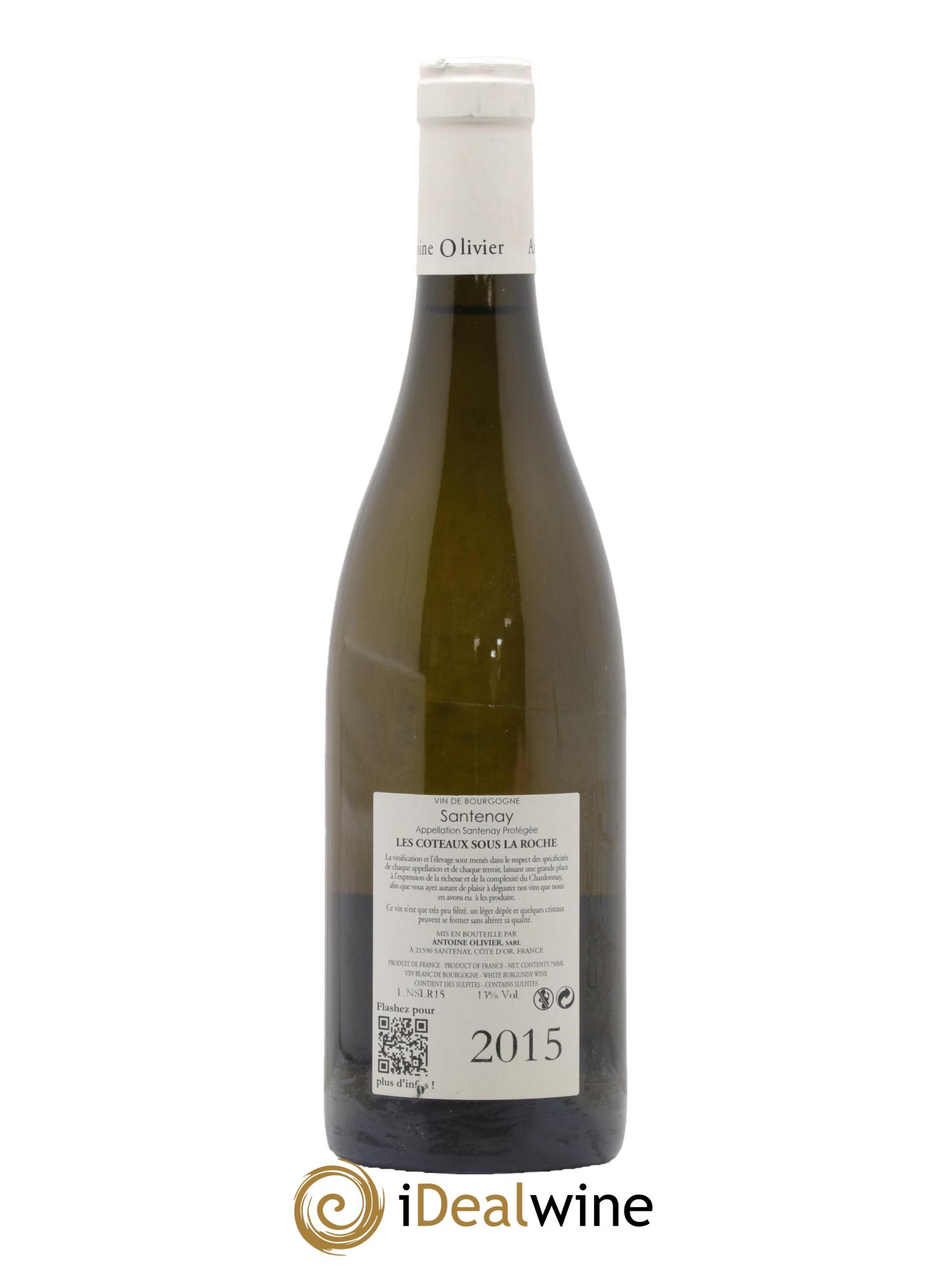 Santenay Les Coteaux Sous la Roche Domaine Olivier 2015 - Lotto di 1 bottiglia - 1