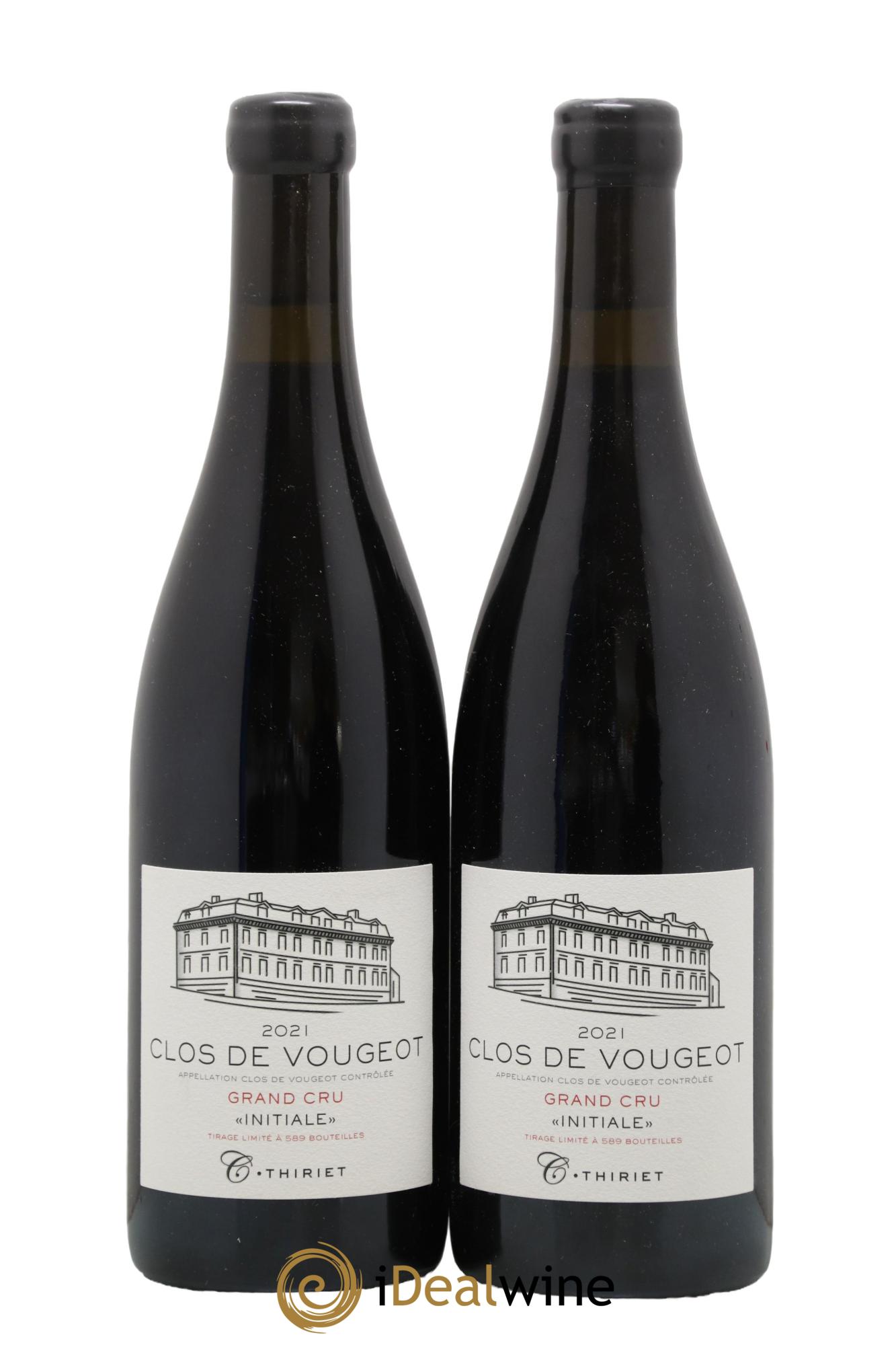 Clos de Vougeot Grand Cru Initiale Maison Thiriet 2021 - Posten von 2 Flaschen - 0