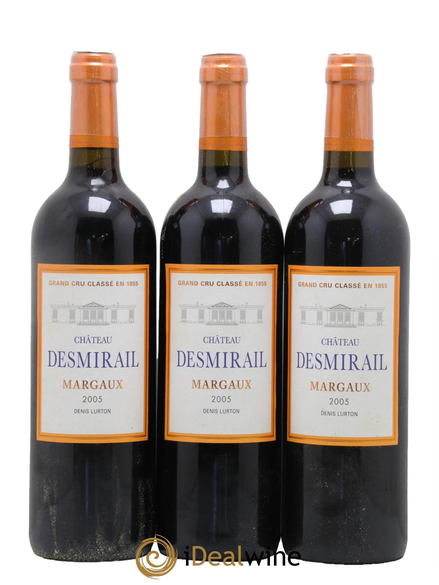 Château Desmirail 3ème Grand Cru Classé 2005 - Lot of 3 bottles - 0