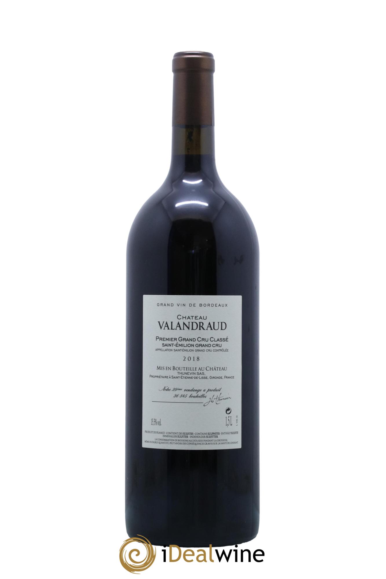 Château de Valandraud 1er Grand Cru Classé B depuis 2012  2018 - Lot de 1 magnum - 2