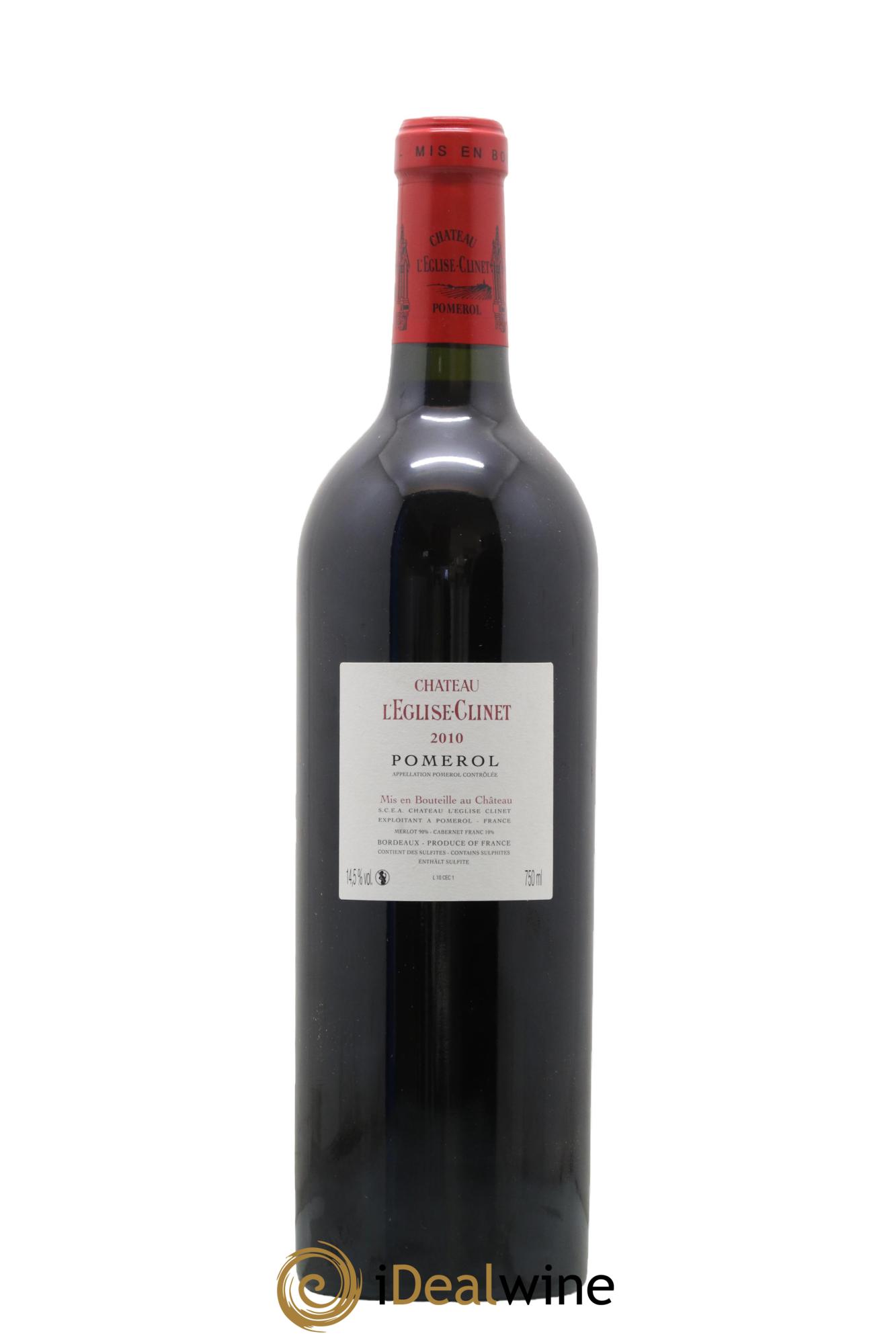 Château l' Église Clinet 2010 - Lot de 1 bouteille - 1