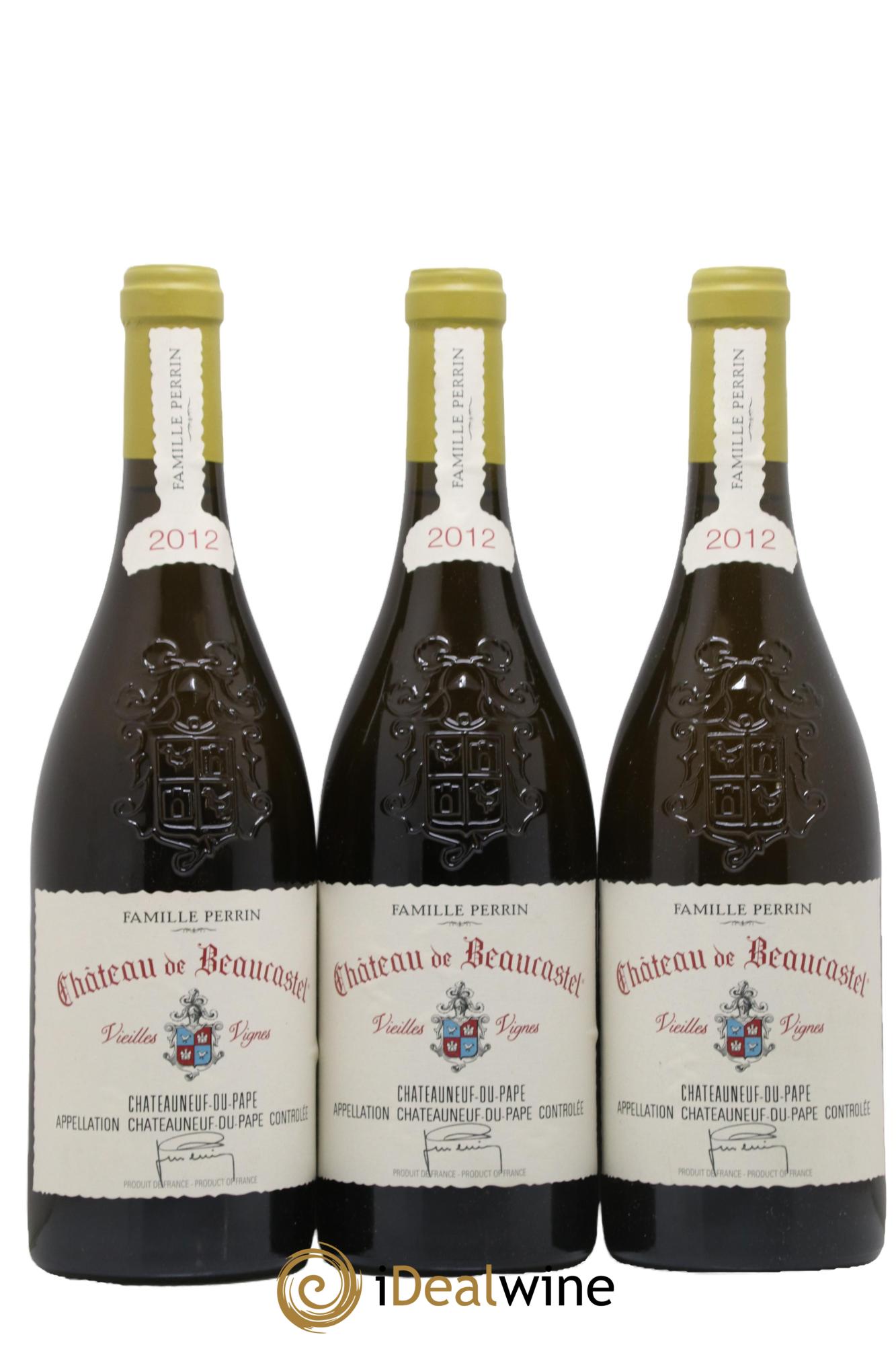 Châteauneuf-du-Pape Château de Château de Beaucastel Vieilles vignes Roussanne Famille Perrin 2012 - Lotto di 6 bottiglie - 1