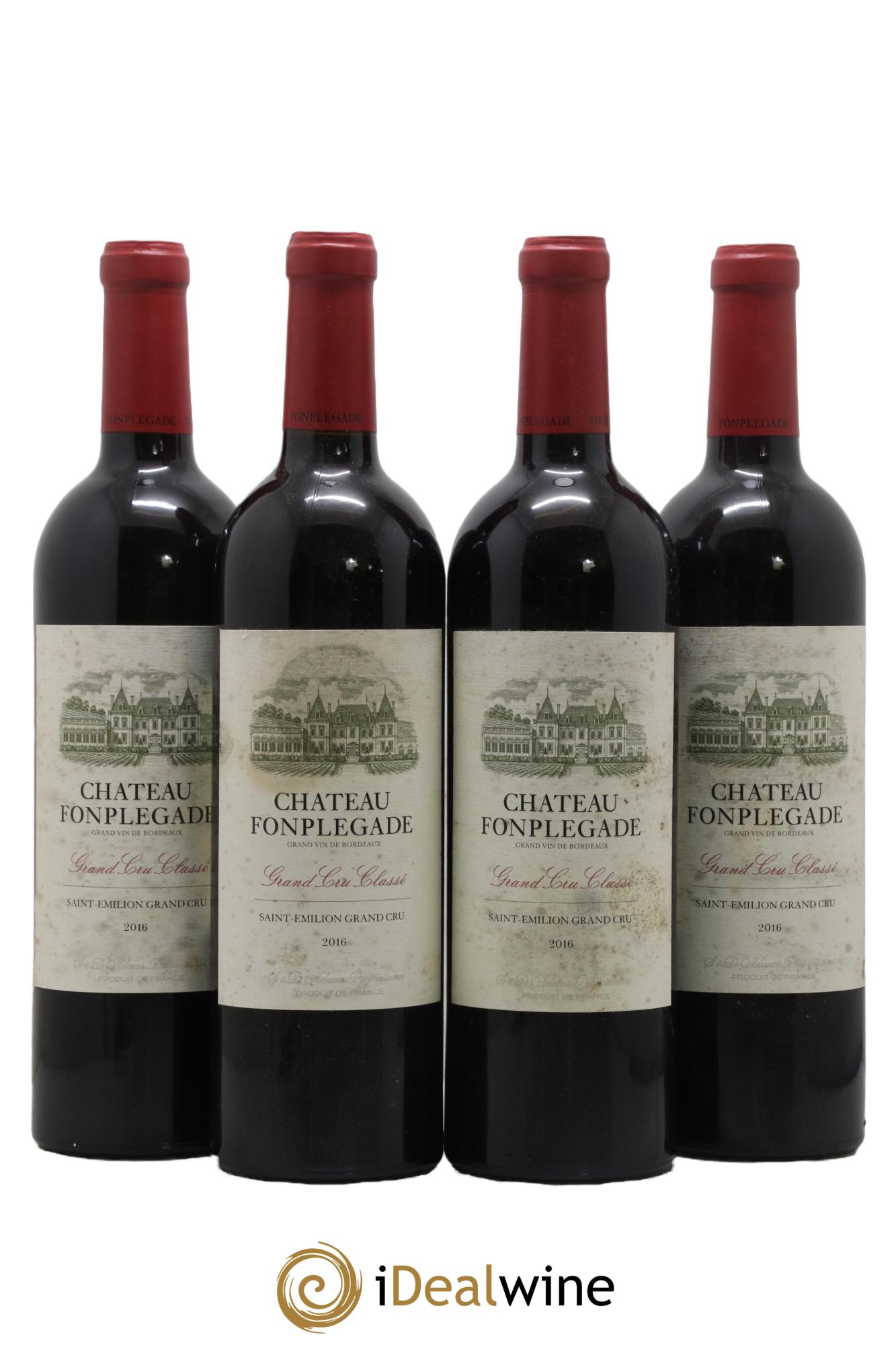 Château Fonplegade Grand Cru Classé  2016 - Lot of 4 bottles - 0