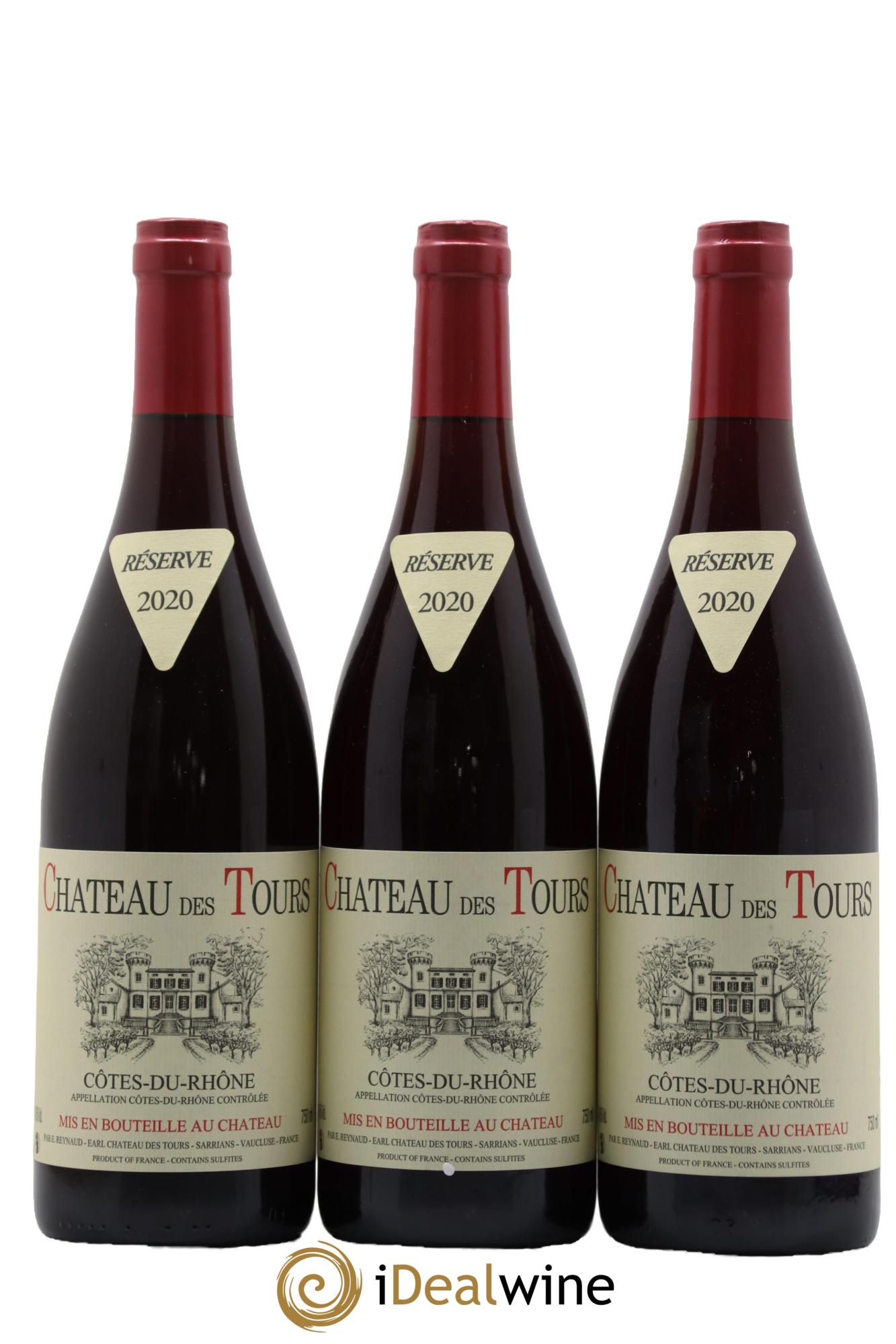 Côtes du Rhône Château des Tours Emmanuel Reynaud 2020 - Lotto di 3 bottiglie - 0