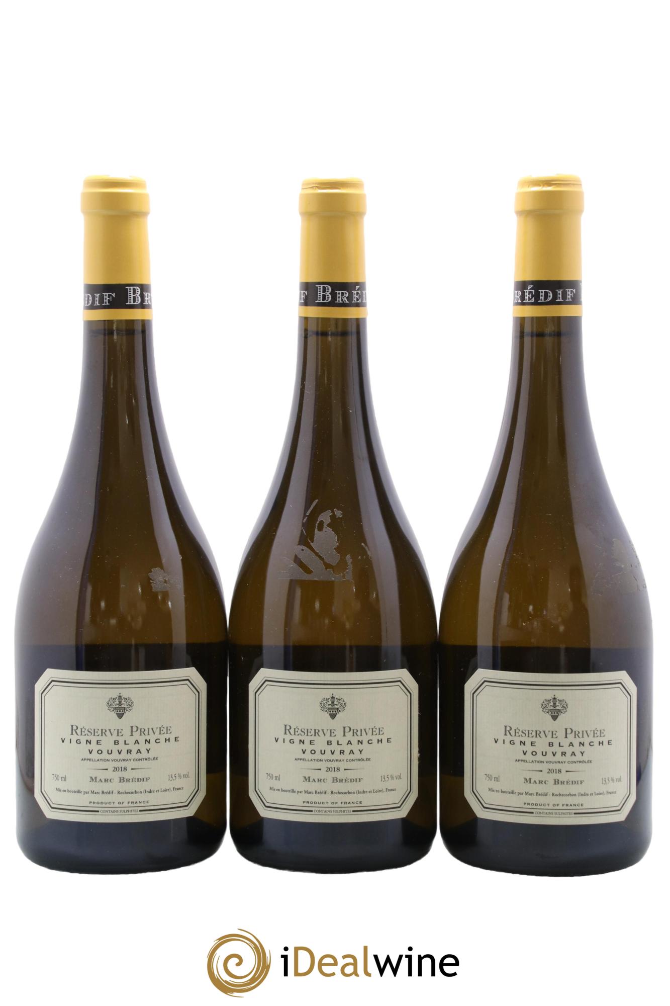 Vouvray Réserve Privée Vigne Blanche Domaine Brédif 2017 - Lot of 3 bottles - 0