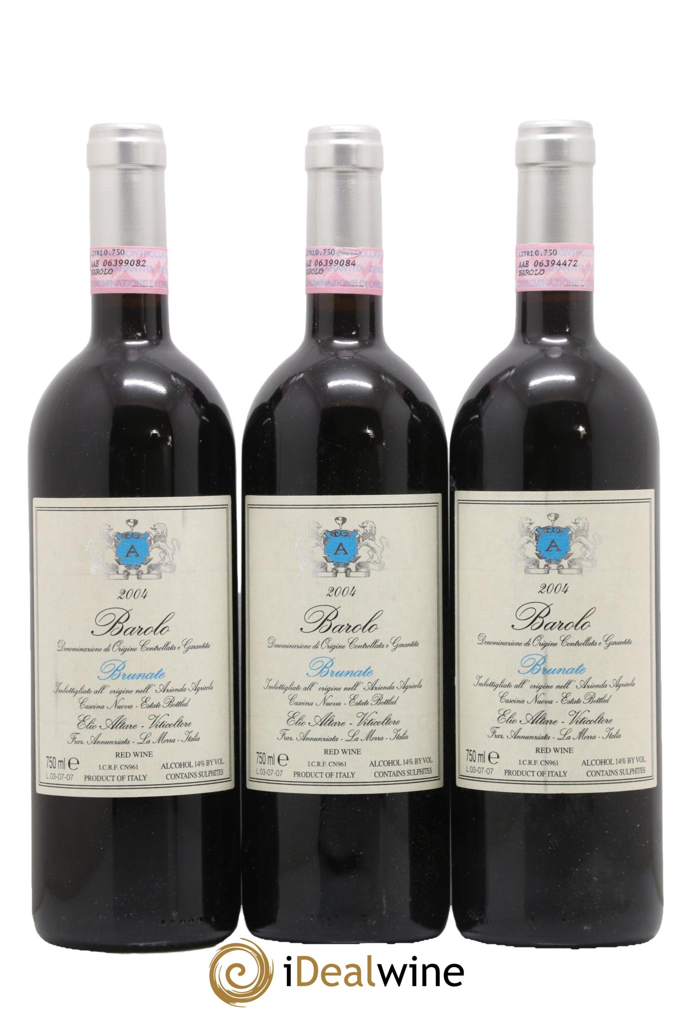 Barolo DOCG Brunate Elio Altare 2004 - Lotto di 3 bottiglie - 0