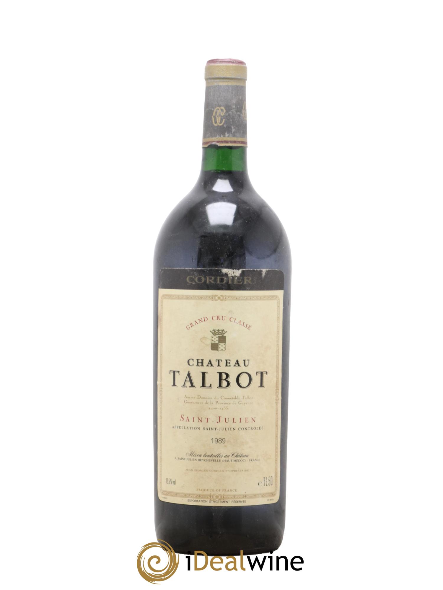 Château Talbot 4ème Grand Cru Classé 1989 - Lot de 1 magnum - 0