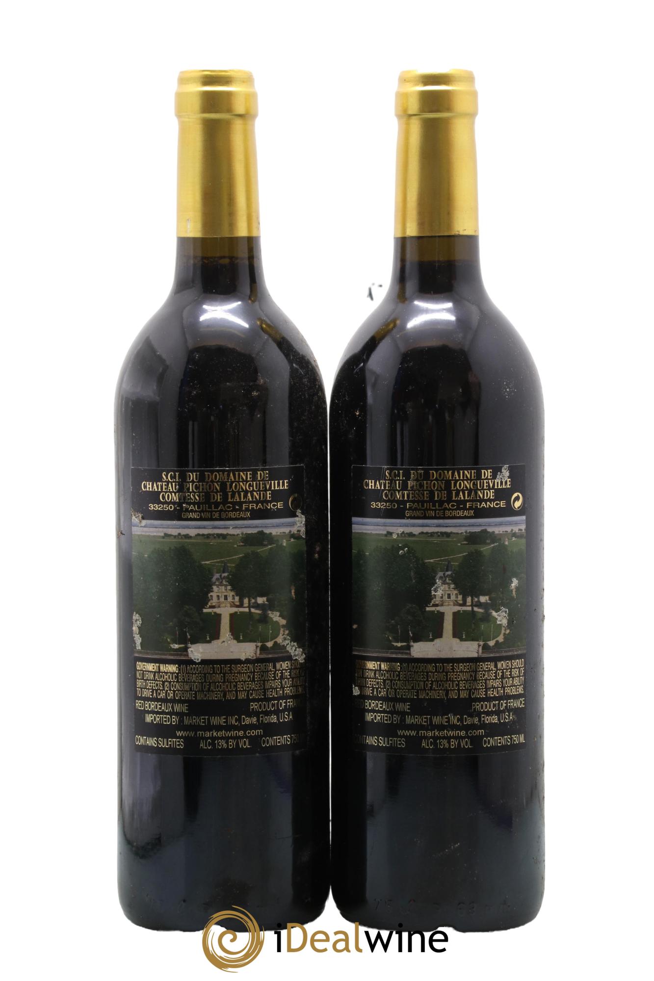 Château Pichon Longueville Comtesse de Lalande 2ème Grand Cru Classé 2005 - Lot of 2 bottles - 1