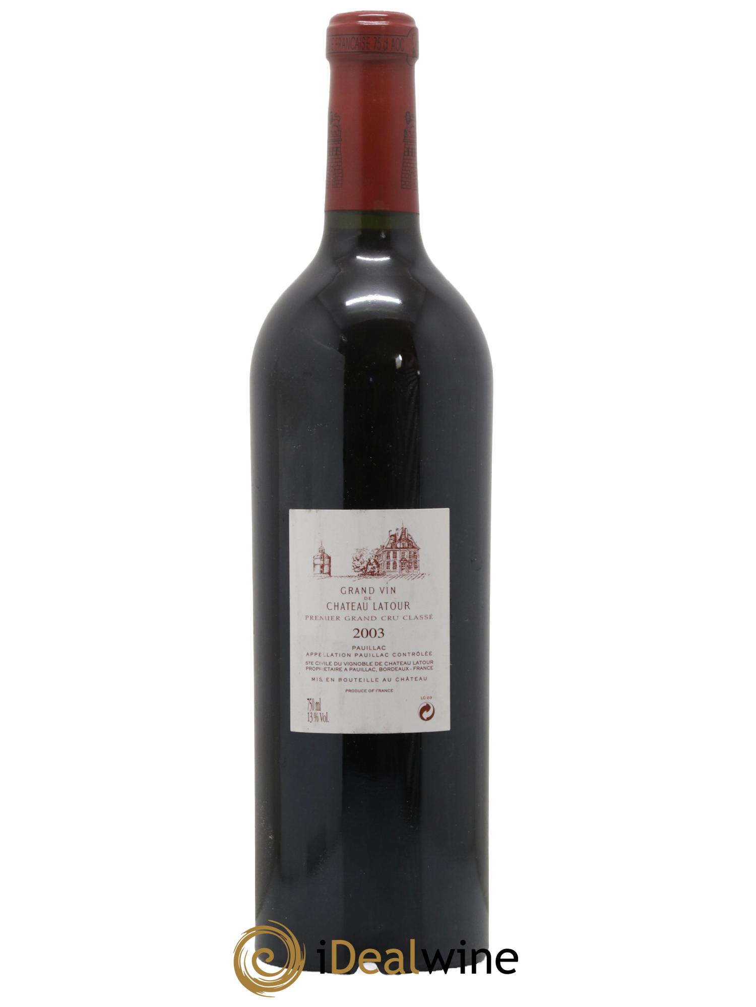 Château Latour 1er Grand Cru Classé 2003 - Lotto di 1 bottiglia - 1