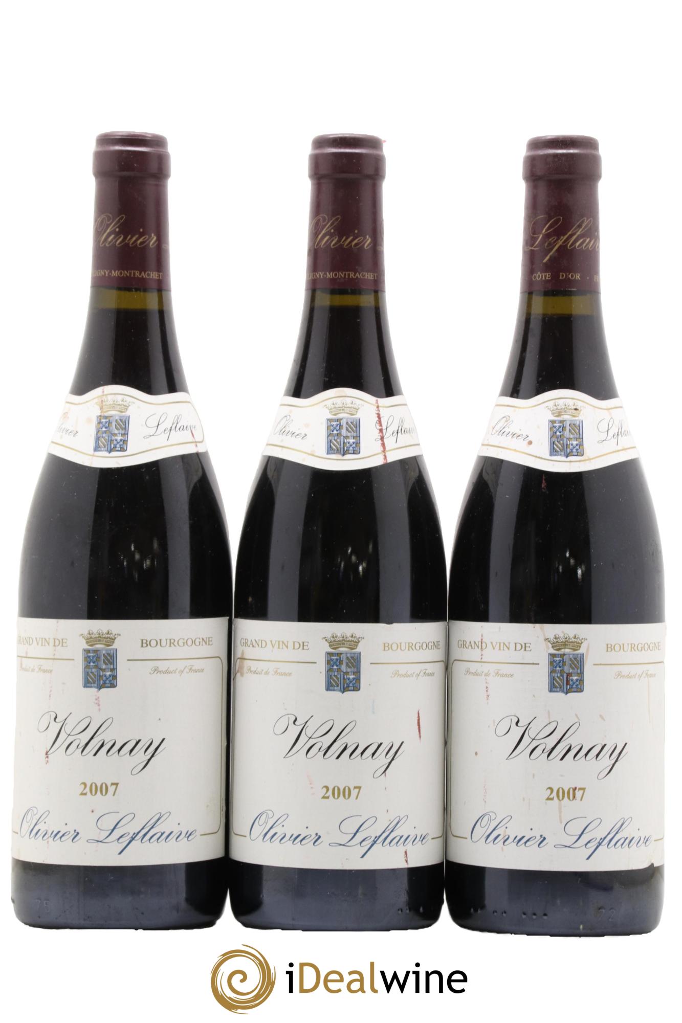 Volnay Domaine Olivier Leflaive 2007 - Posten von 3 Flaschen - 0