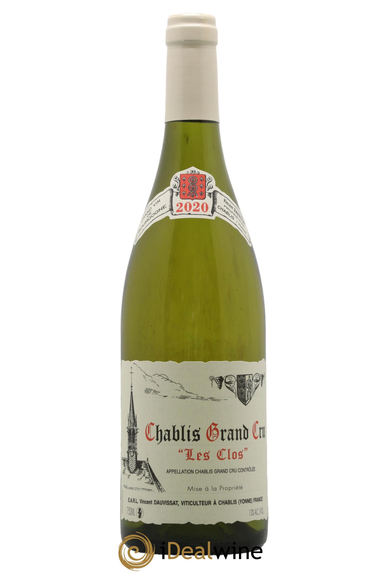 Chablis Grand Cru Les Clos Vincent Dauvissat (Domaine)  2020 - Posten von 1 Flasche - 0