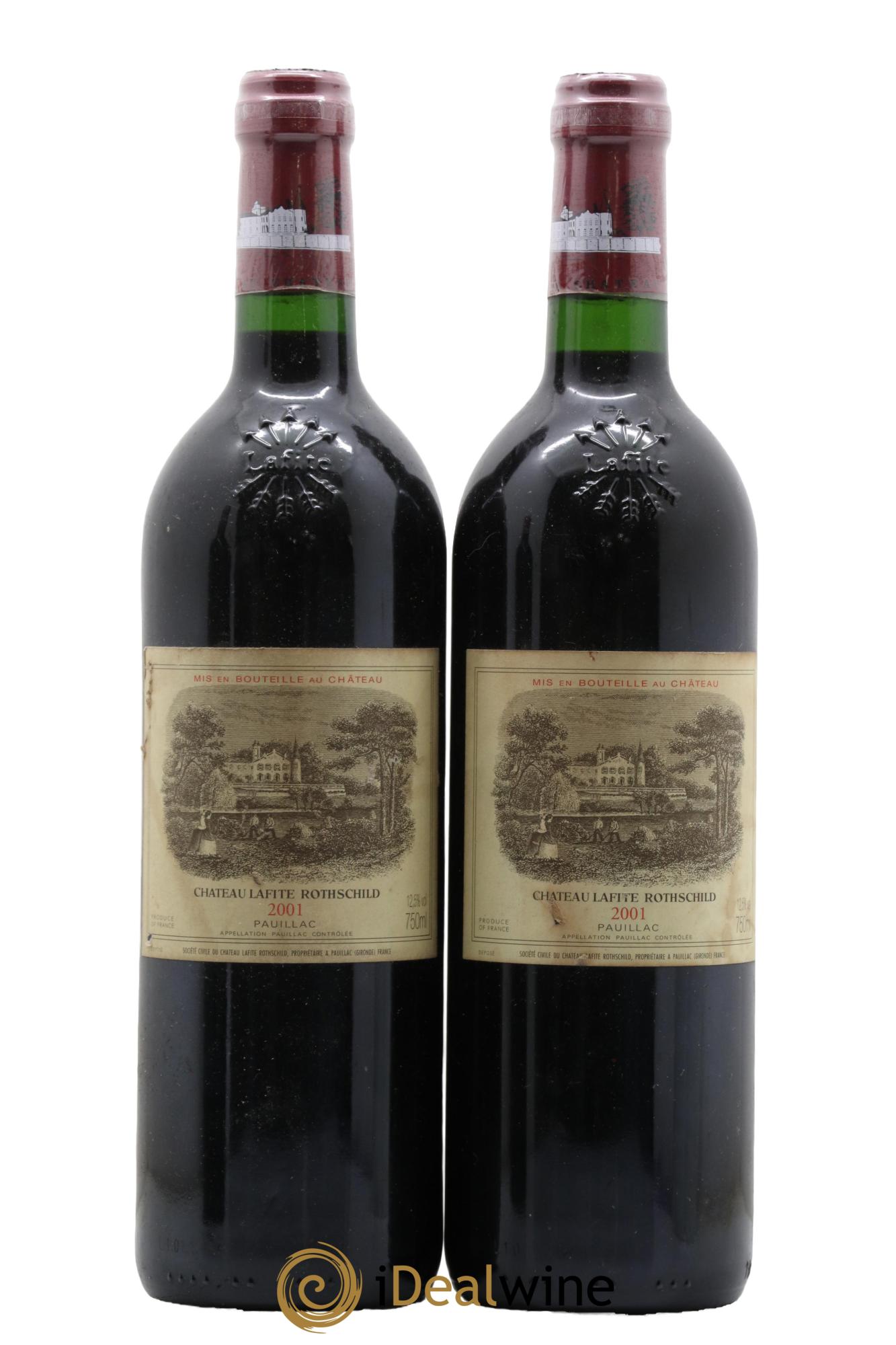 Château Lafite Rothschild 1er Grand Cru Classé 2001 - Lotto di 2 bottiglie - 0