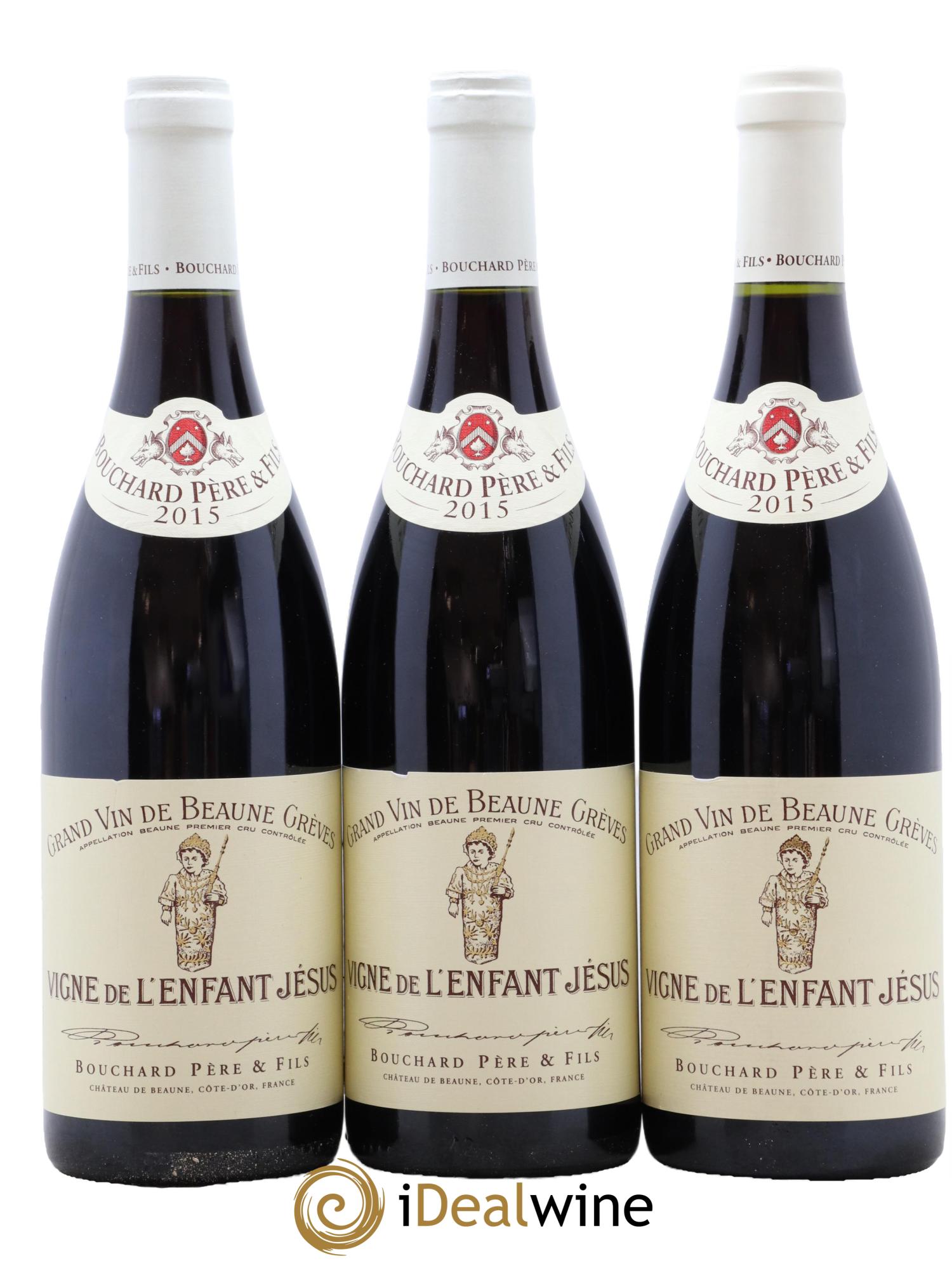 Beaune 1er Cru Grèves - Vigne de l'Enfant Jésus Bouchard Père & Fils 2015 - Lot of 3 bottles - 0