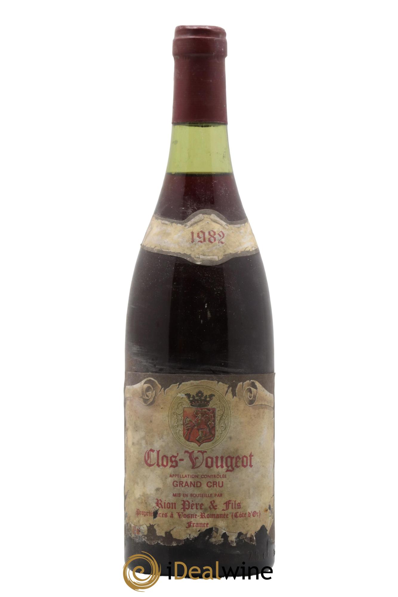 Clos de Vougeot Grand Cru Domaine Armelle et Bernard Rion 1982 - Posten von 1 Flasche - 0