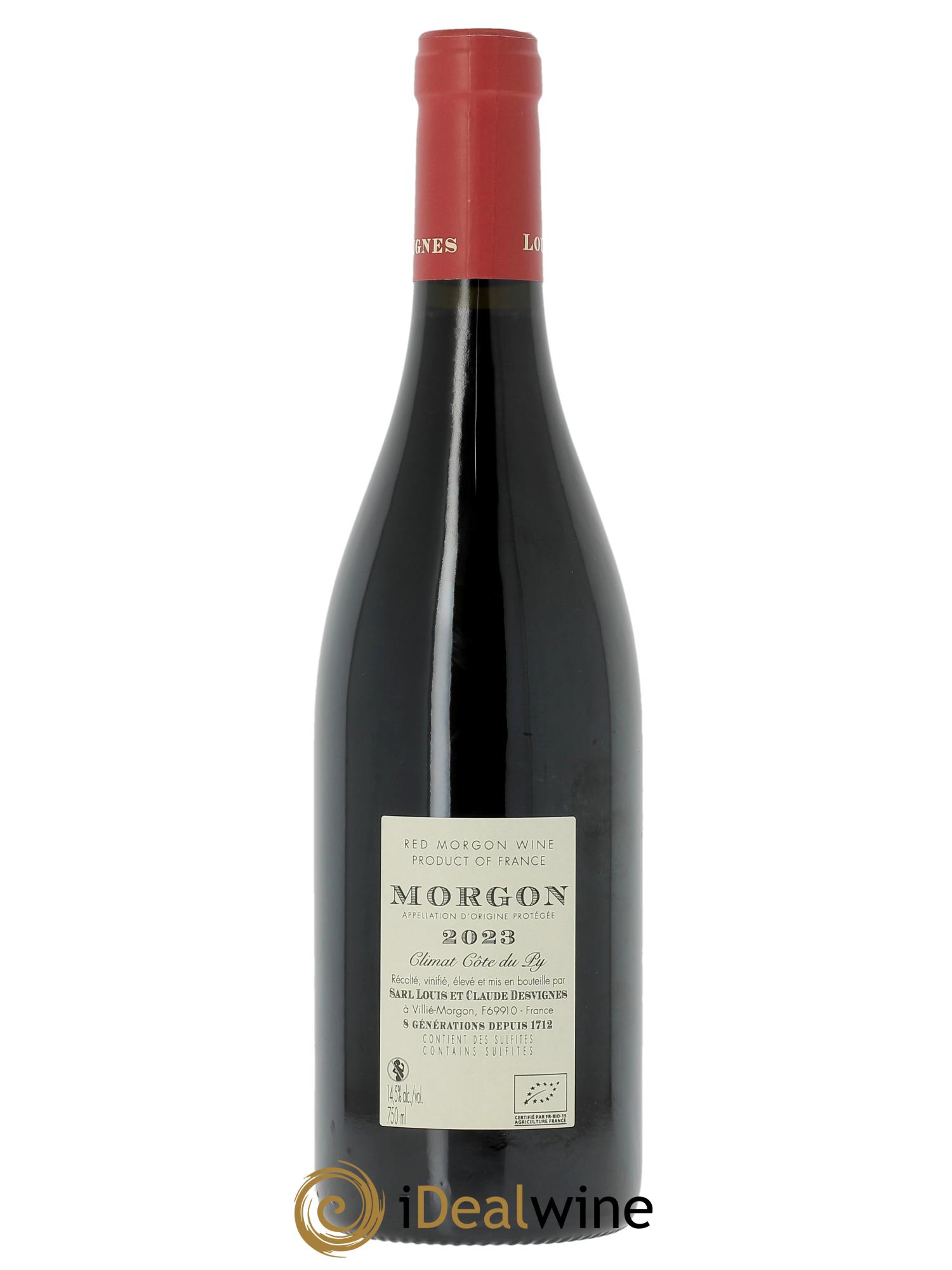 Morgon Côte du Py Louis-Claude Desvignes  2023 - Lot de 1 bouteille - 1