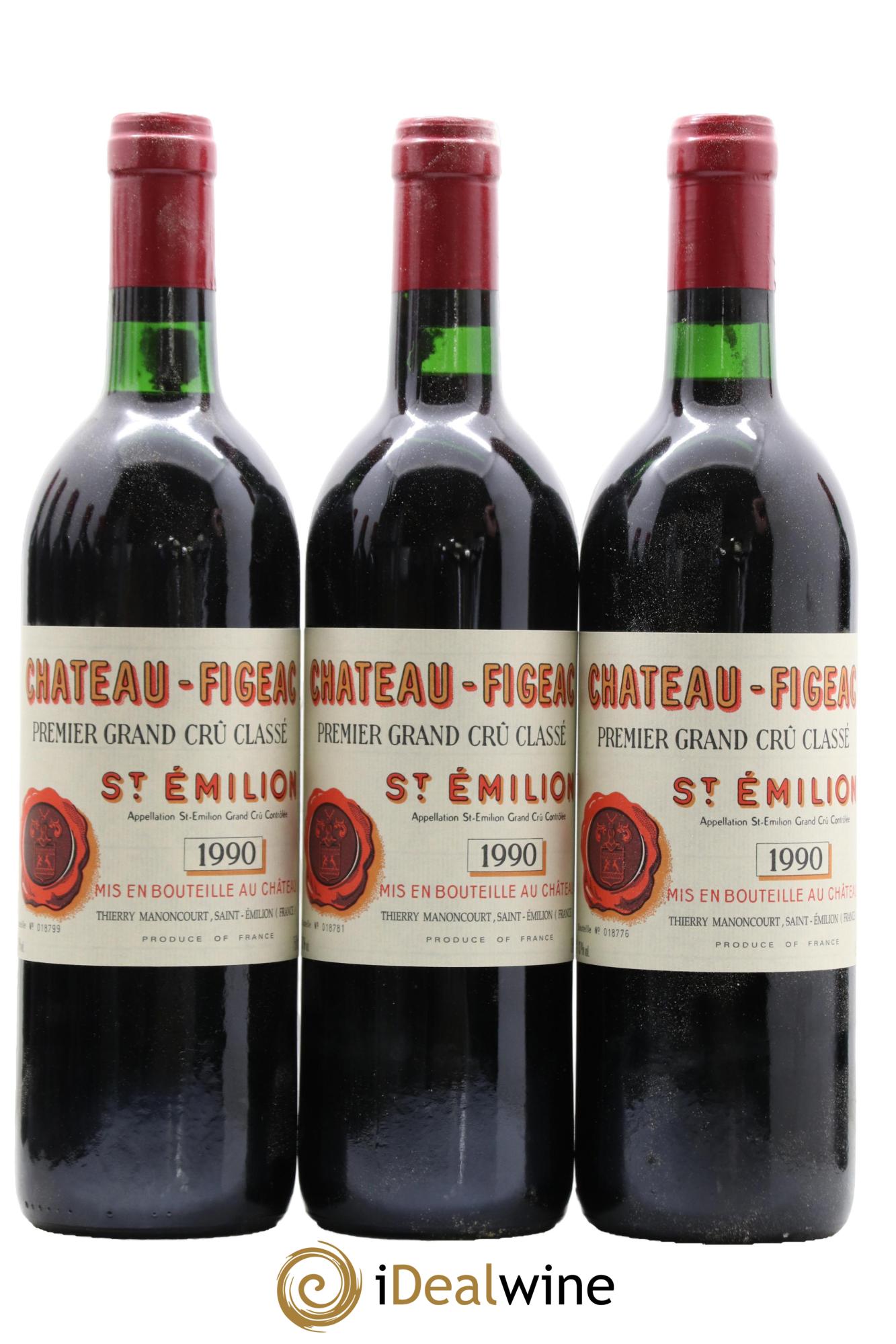 Château Figeac 1er Grand Cru Classé A 1990 - Lotto di 12 bottiglie - 3