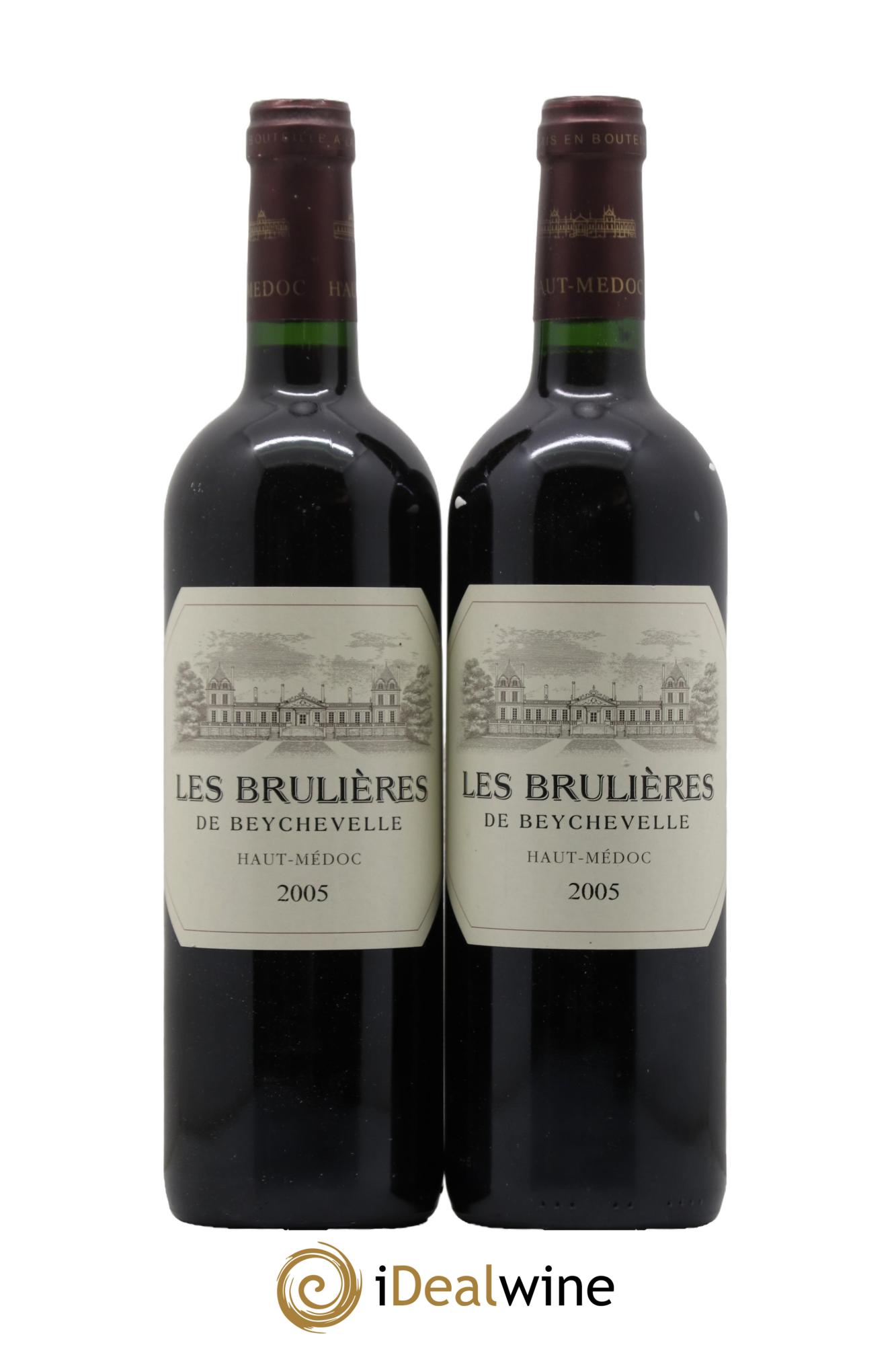 Haut Médoc Les Brulieres de Beychevelle Chateau Beychevelle 2005 - Lot de 2 bouteilles - 0