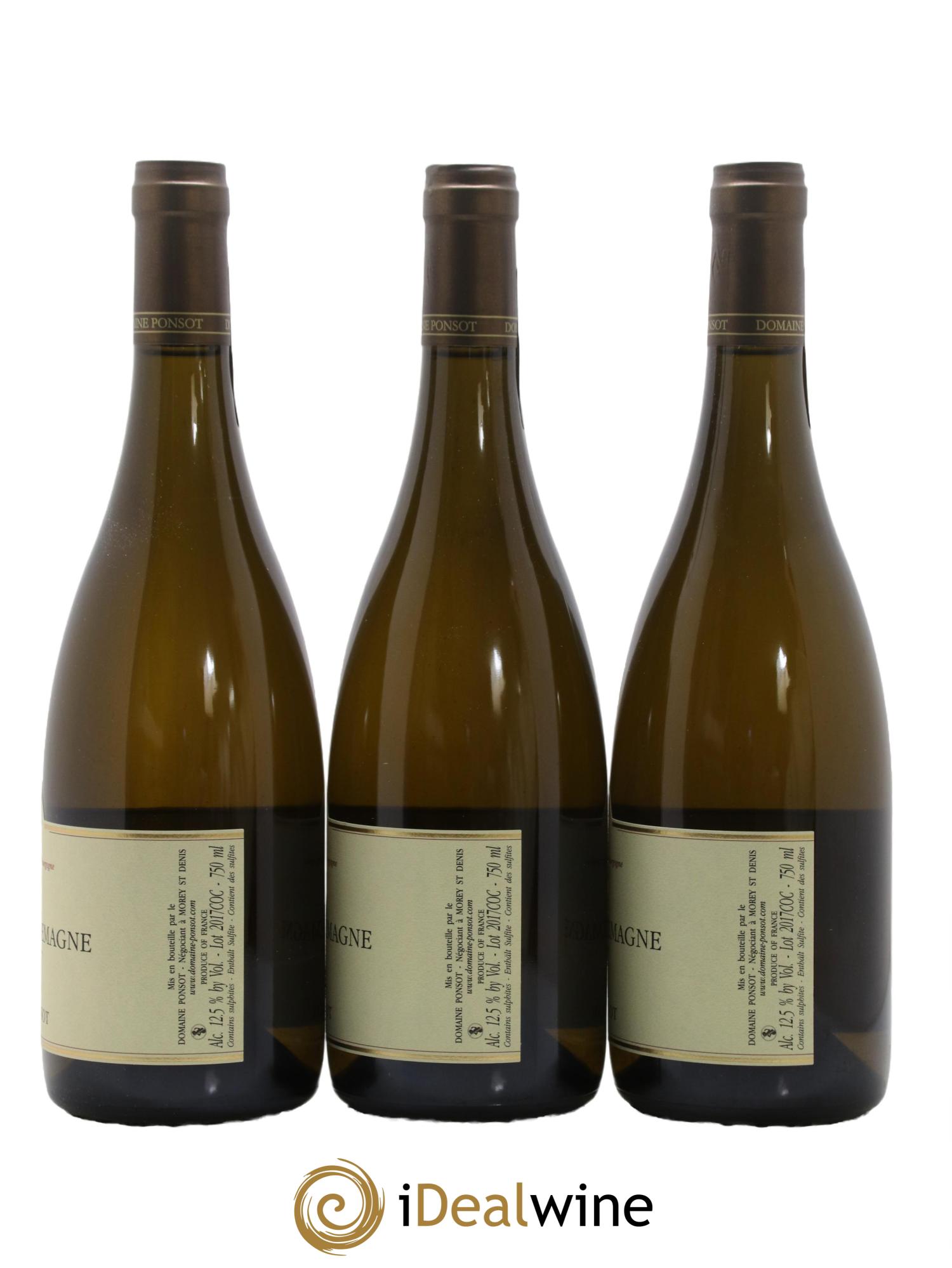 Corton-Charlemagne Grand Cru Ponsot (Domaine) 2017 - Lotto di 6 bottiglie - 6