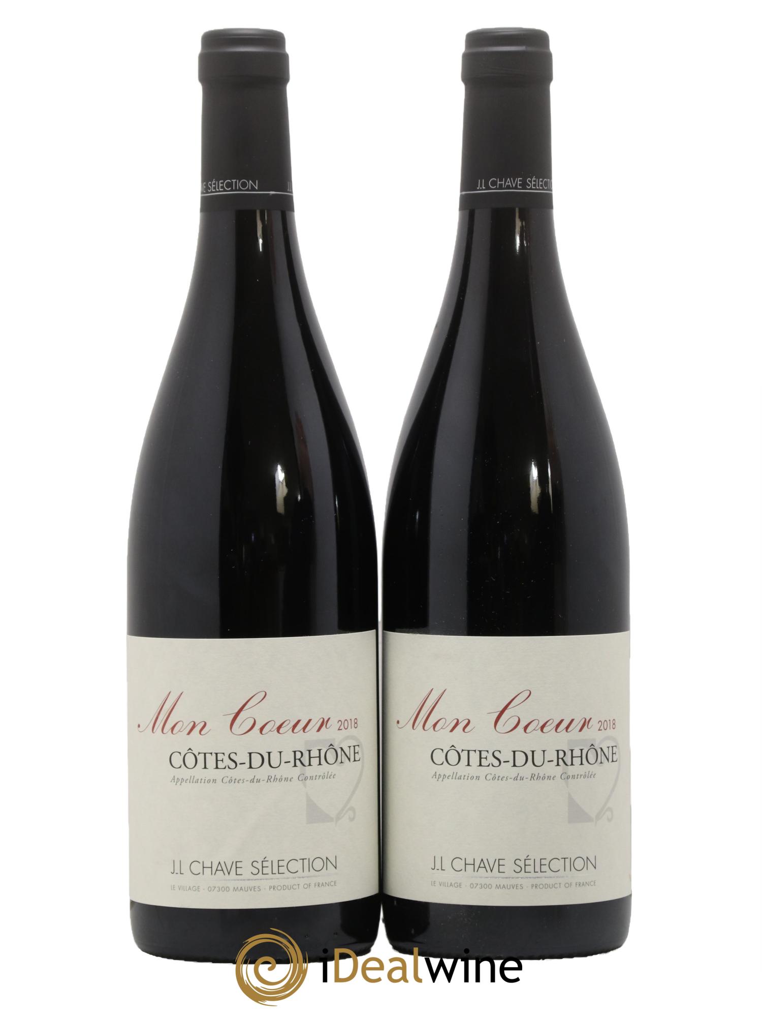 Côtes du Rhône Mon coeur J-L. Chave Sélection 2018 - Posten von 2 Flaschen - 0