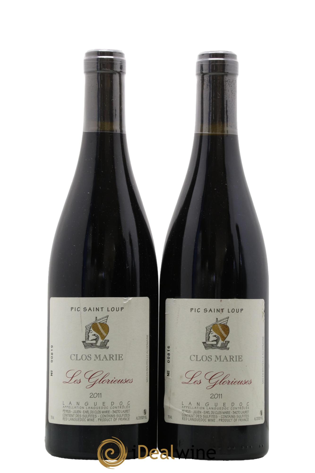 Coteaux du Languedoc Pic Saint-Loup Clos Marie Les Glorieuses Christophe Peyrus et Françoise Julien 2011 - Posten von 2 Flaschen - 0