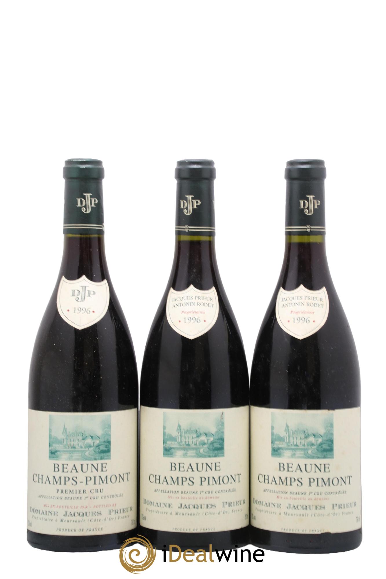 Beaune 1er Cru Champs-Pimont Jacques Prieur (Domaine) 1996 - Posten von 3 Flaschen - 0