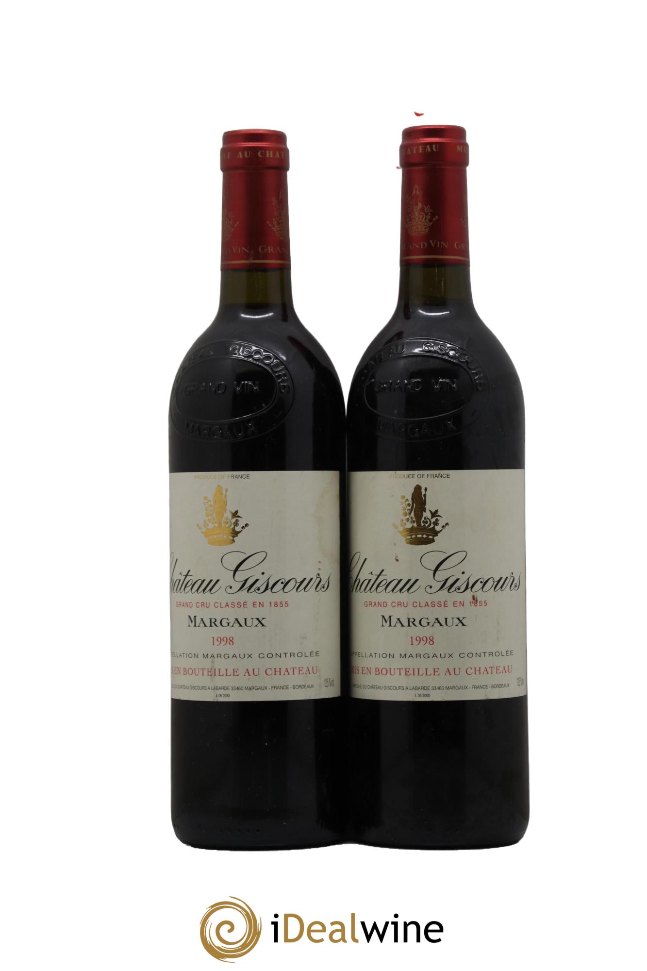 Château Giscours 3ème Grand Cru Classé  1998 - Lot of 2 bottles - 0