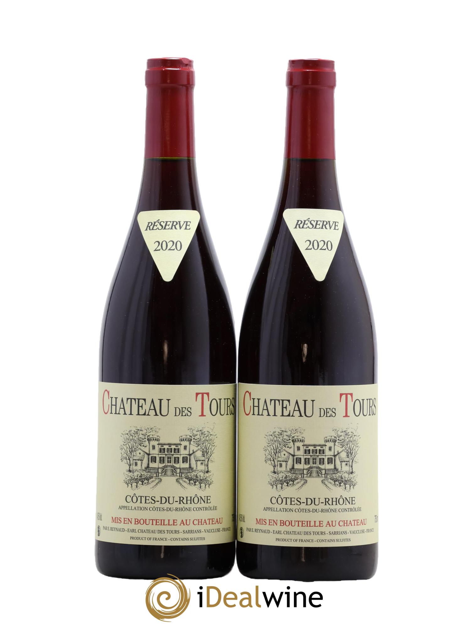 Côtes du Rhône Château des Tours Emmanuel Reynaud 2020 - Lot of 2 bottles - 0