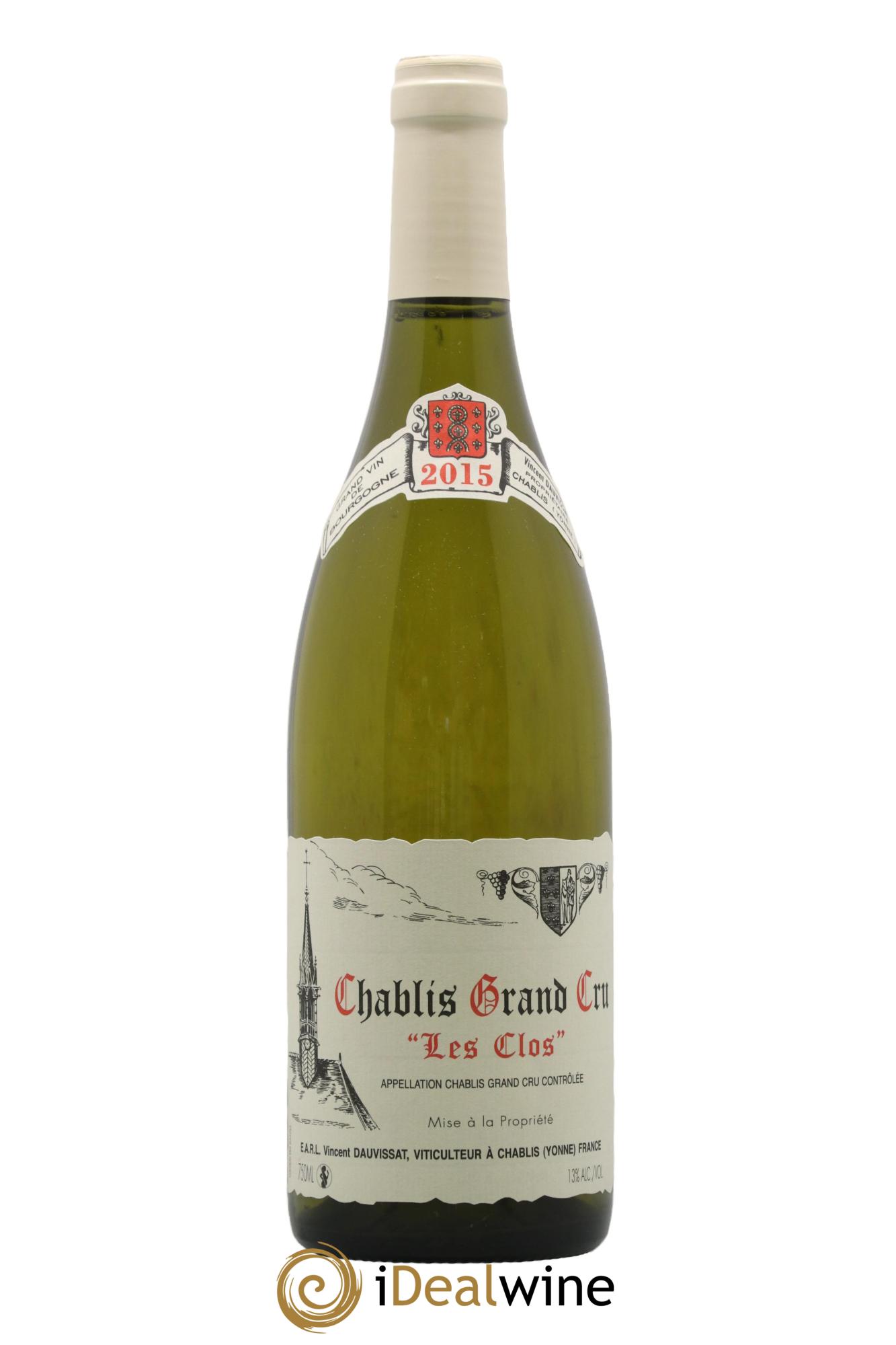 Chablis Grand Cru Les Clos Vincent Dauvissat (Domaine)  2015 - Posten von 1 Flasche - 0