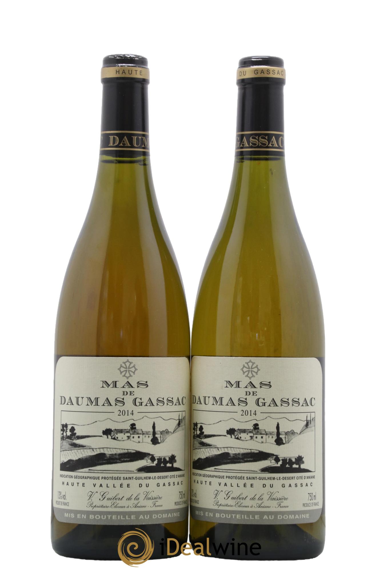 IGP St Guilhem-le-Désert - Cité d'Aniane Mas Daumas Gassac Famille Guibert de La Vaissière 2014 - Lot of 2 bottles - 0