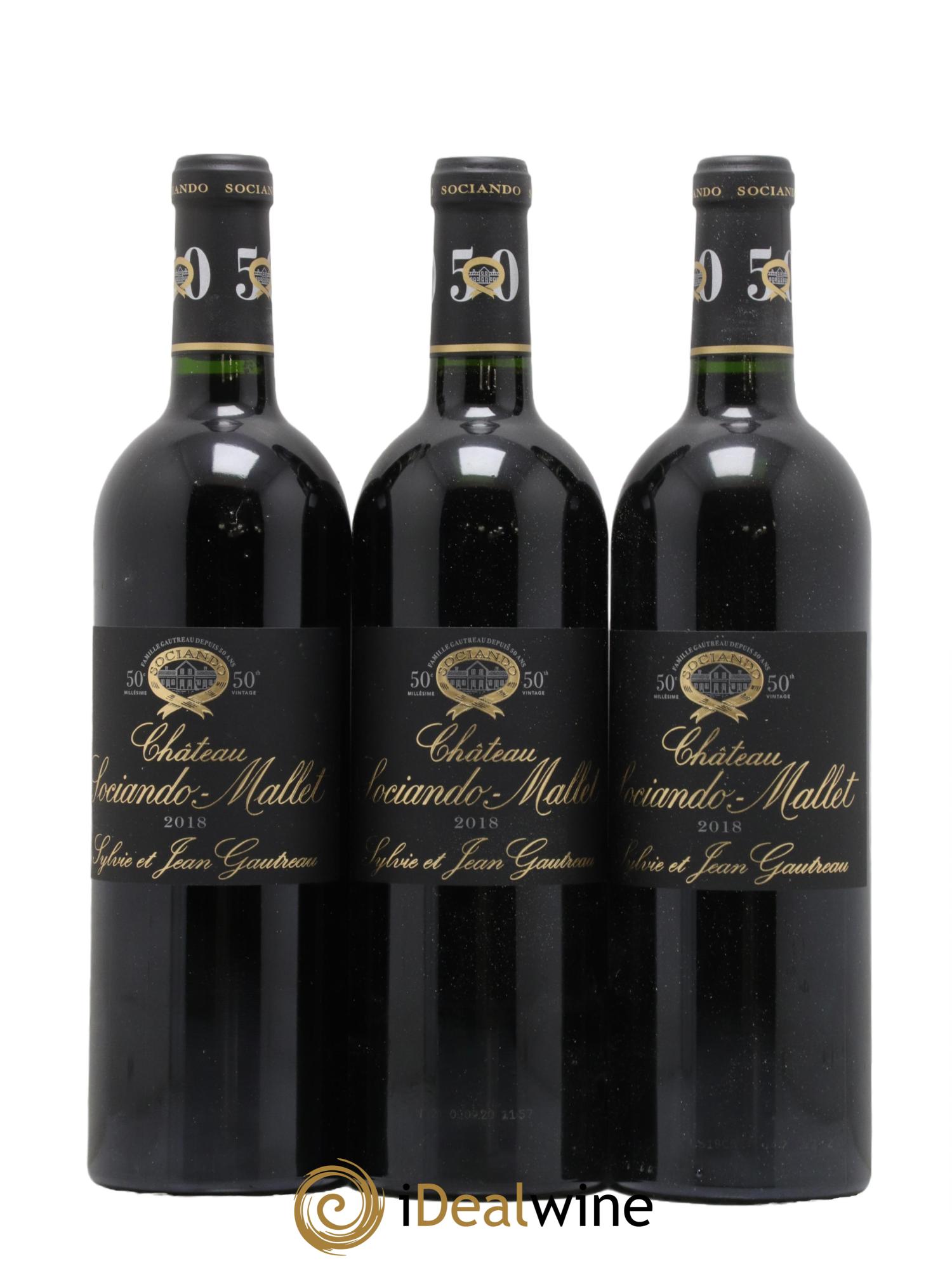 Château Sociando Mallet  2018 - Lot of 6 bottles - 1